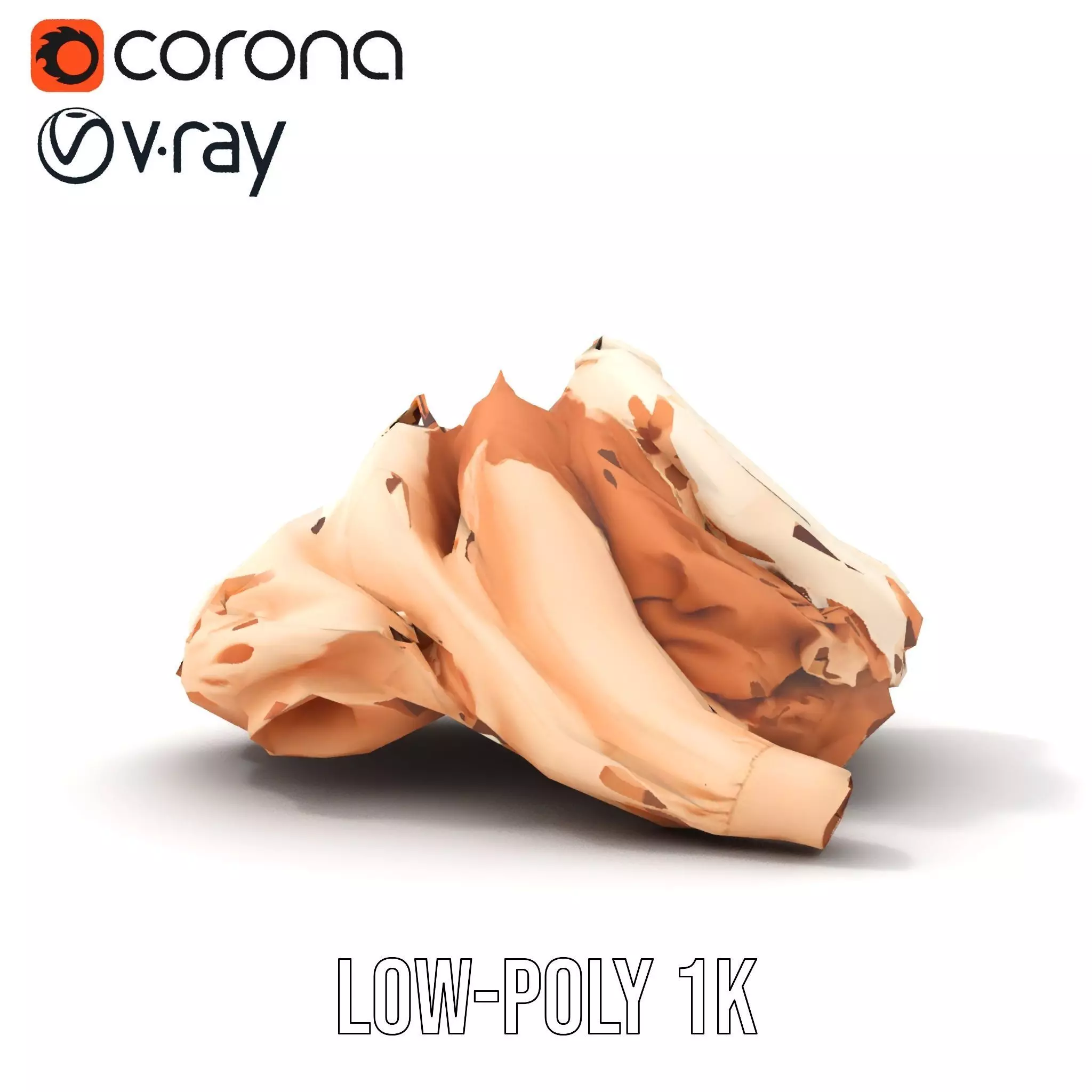 Elegant Beige Shirts model pack Low-poly 3D model_11