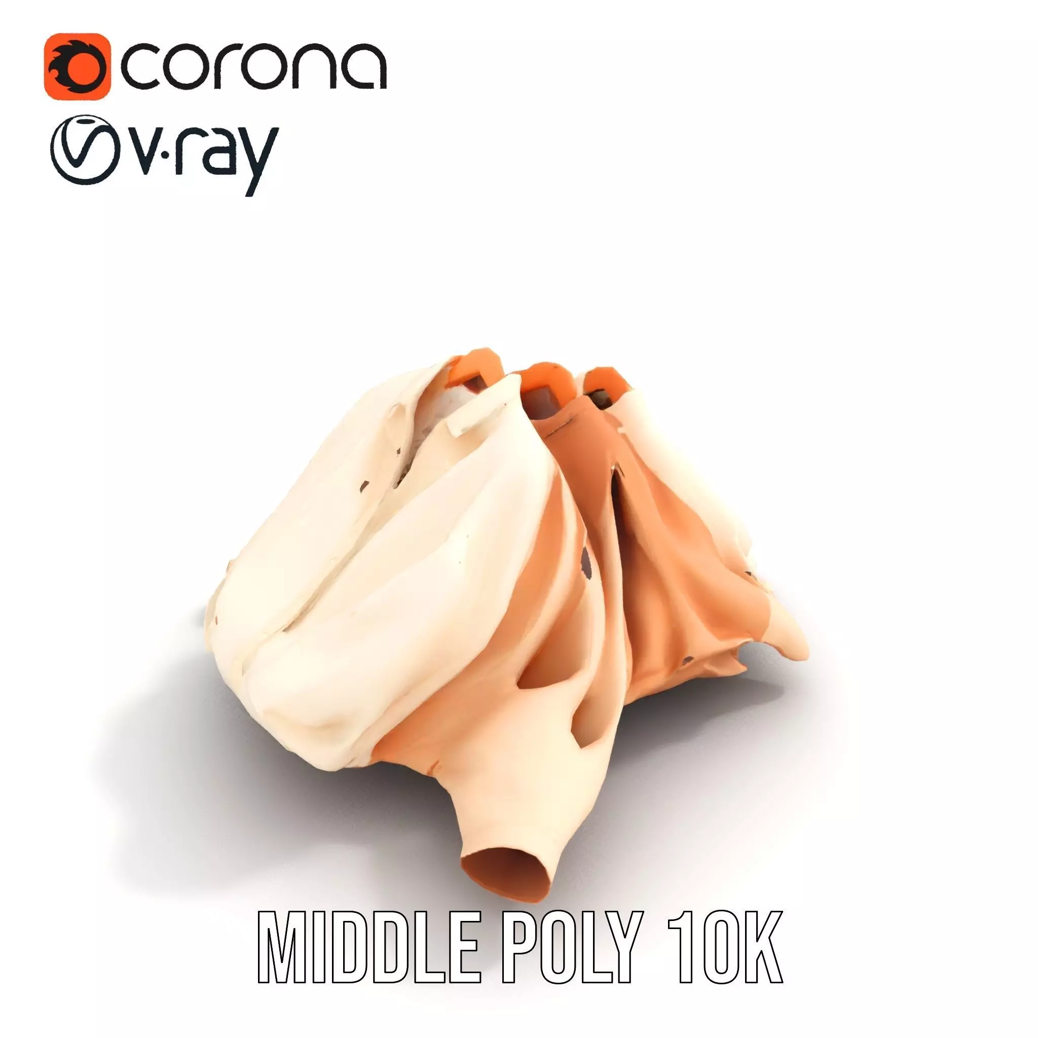 Elegant Beige Shirts model pack Low-poly 3D model_5