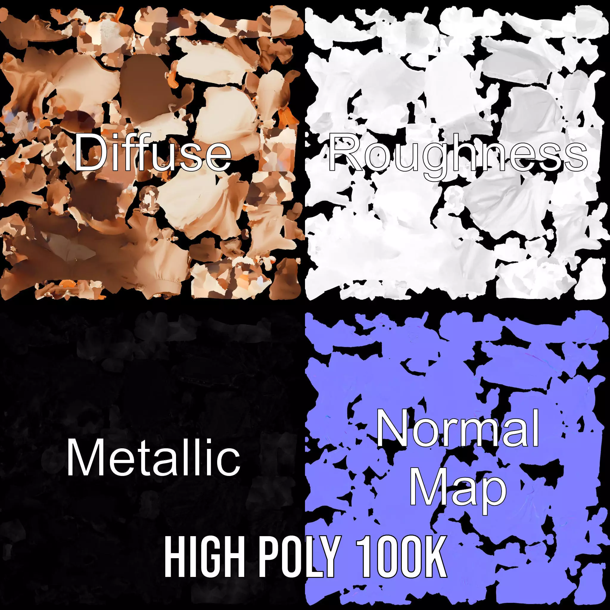 Elegant Beige Shirts model pack Low-poly 3D model_3