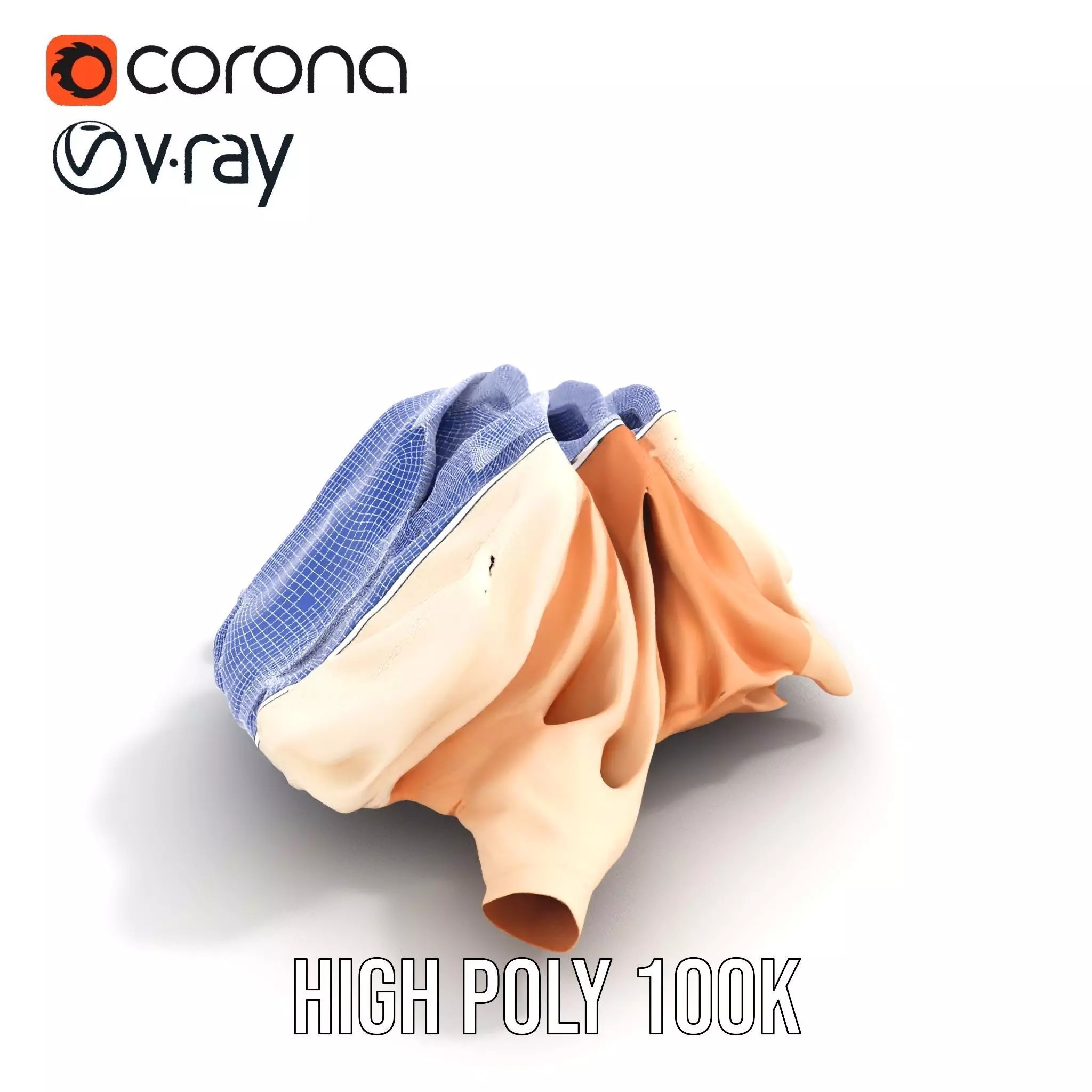 Elegant Beige Shirts model pack Low-poly 3D model_34