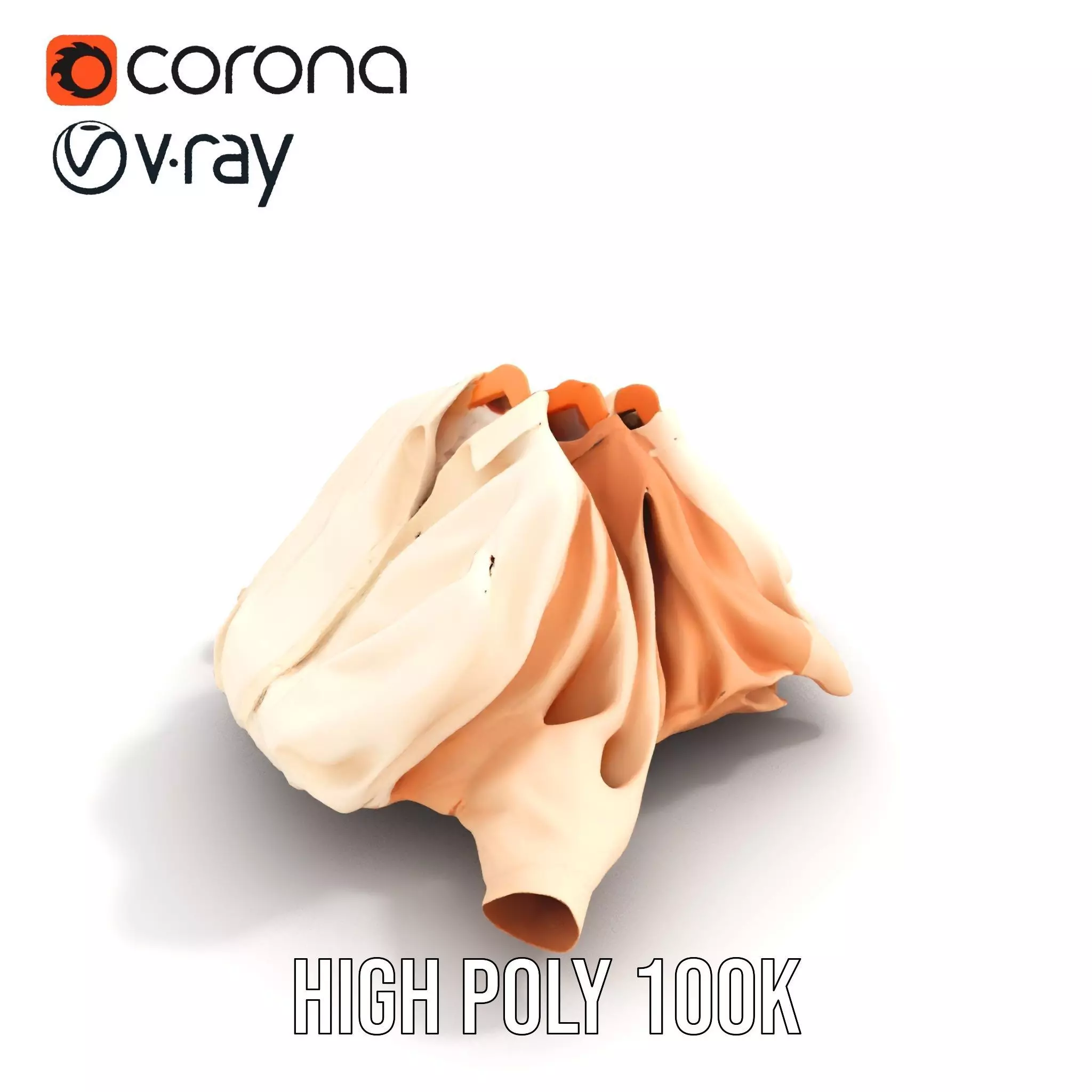 Elegant Beige Shirts model pack Low-poly 3D model_15