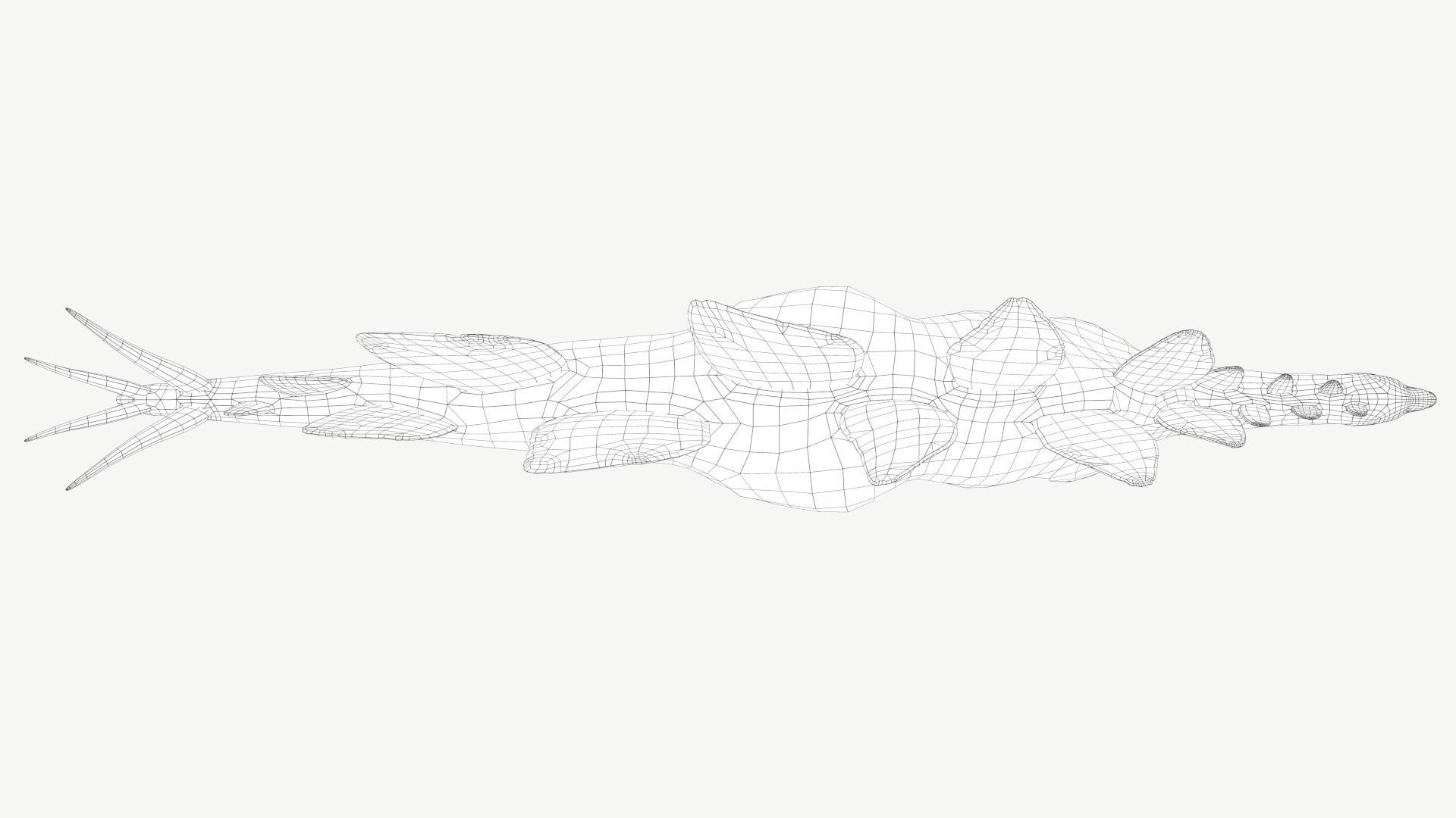 Stegosaurus dinosaur Low-poly 3D model_8