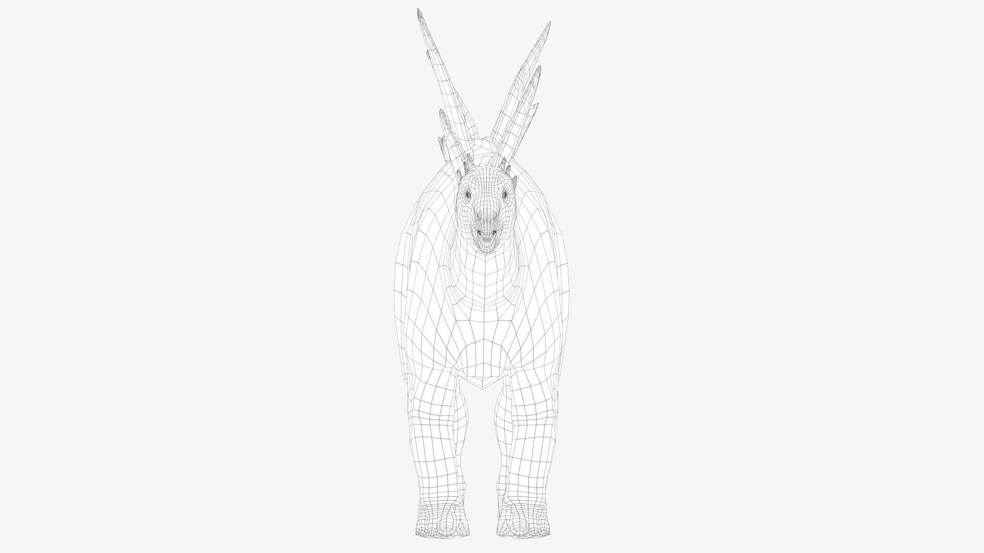 Stegosaurus dinosaur Low-poly 3D model_10