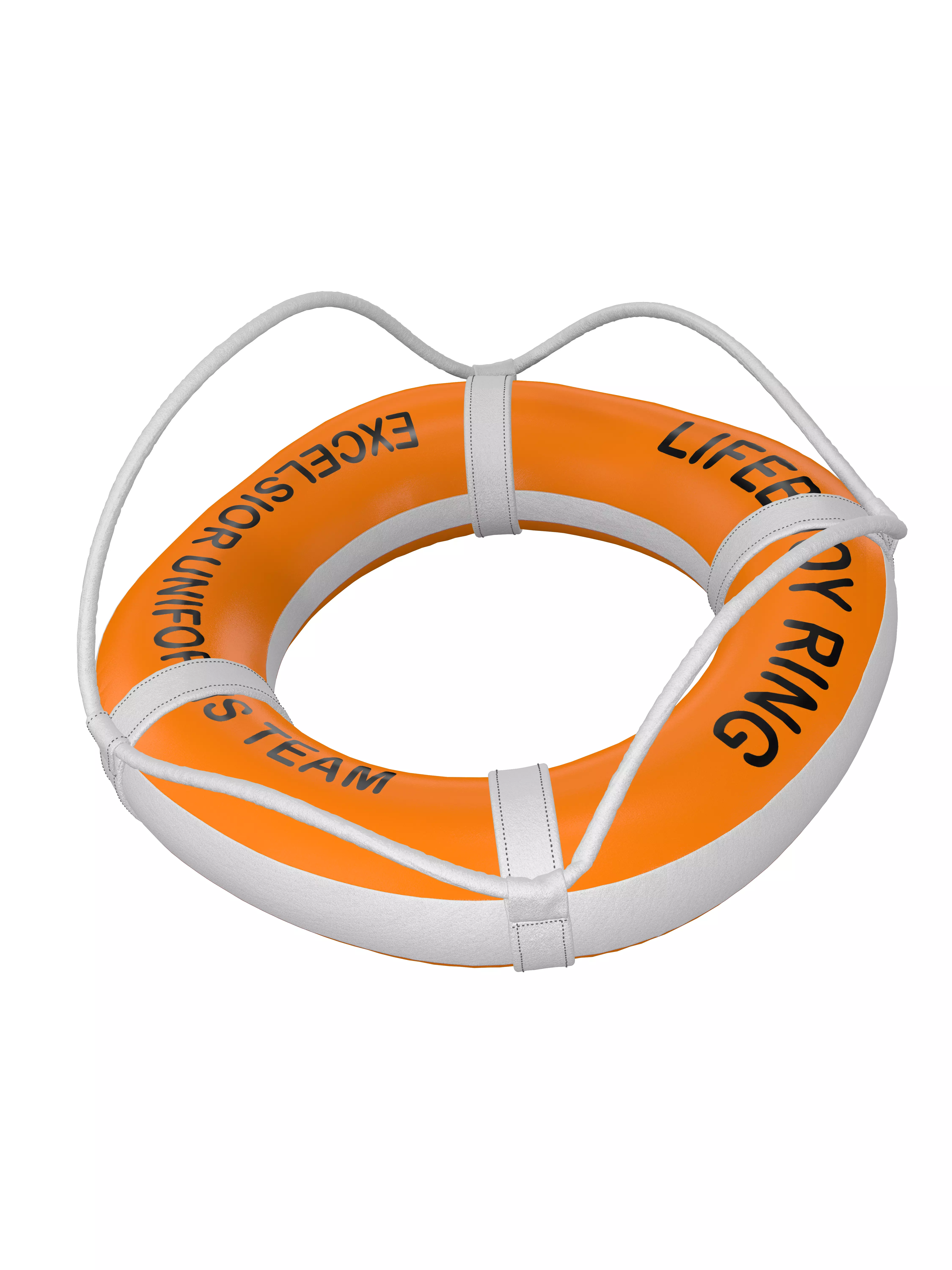 Lifebuoy Ring Low-poly 3D model_1