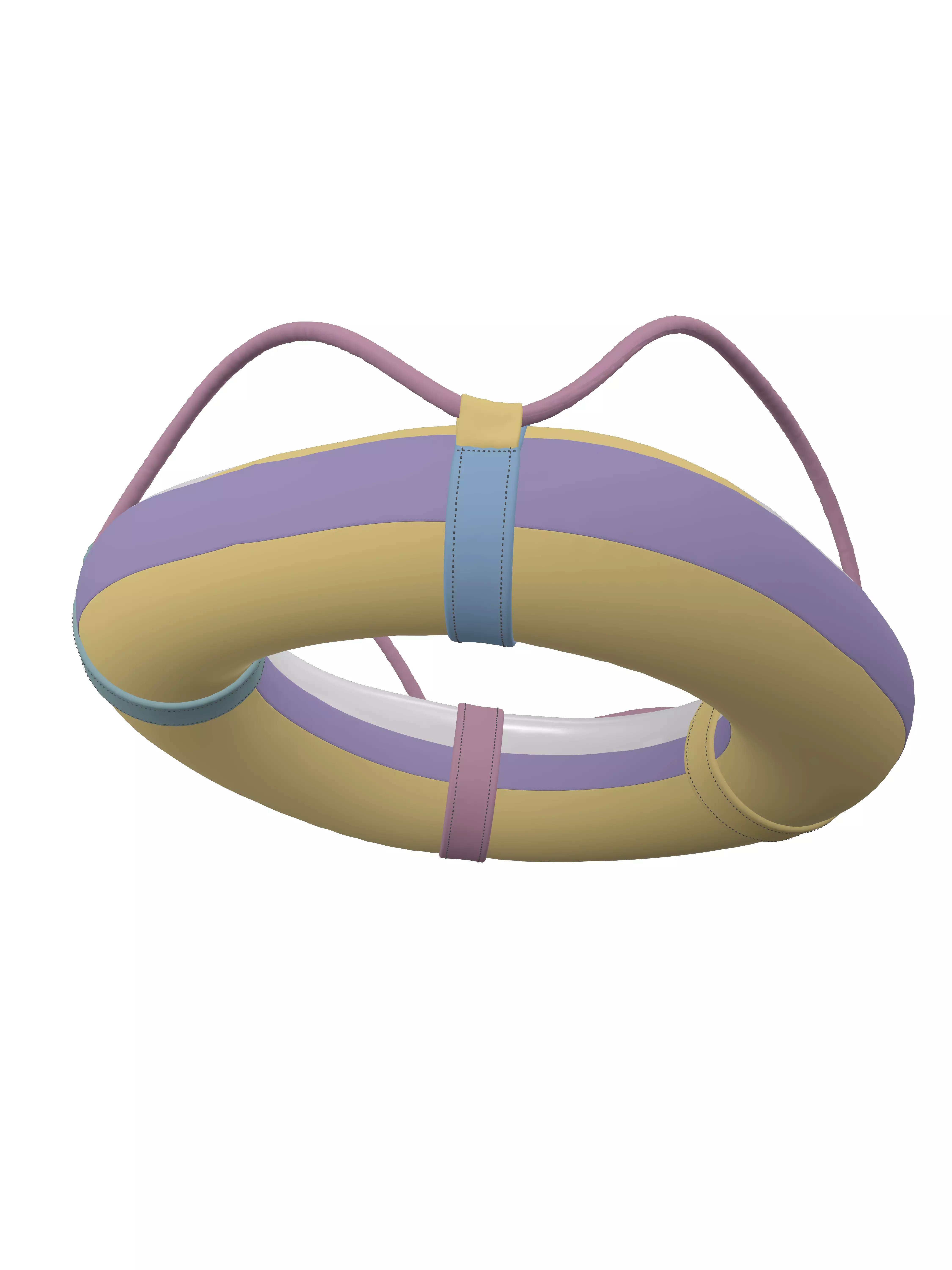 Lifebuoy Ring Low-poly 3D model_3