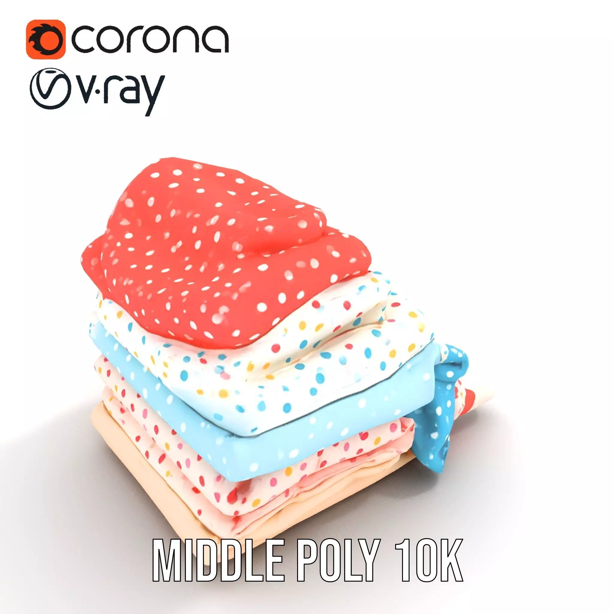 Colorful Polka Dot Fabric model pack Texture_5