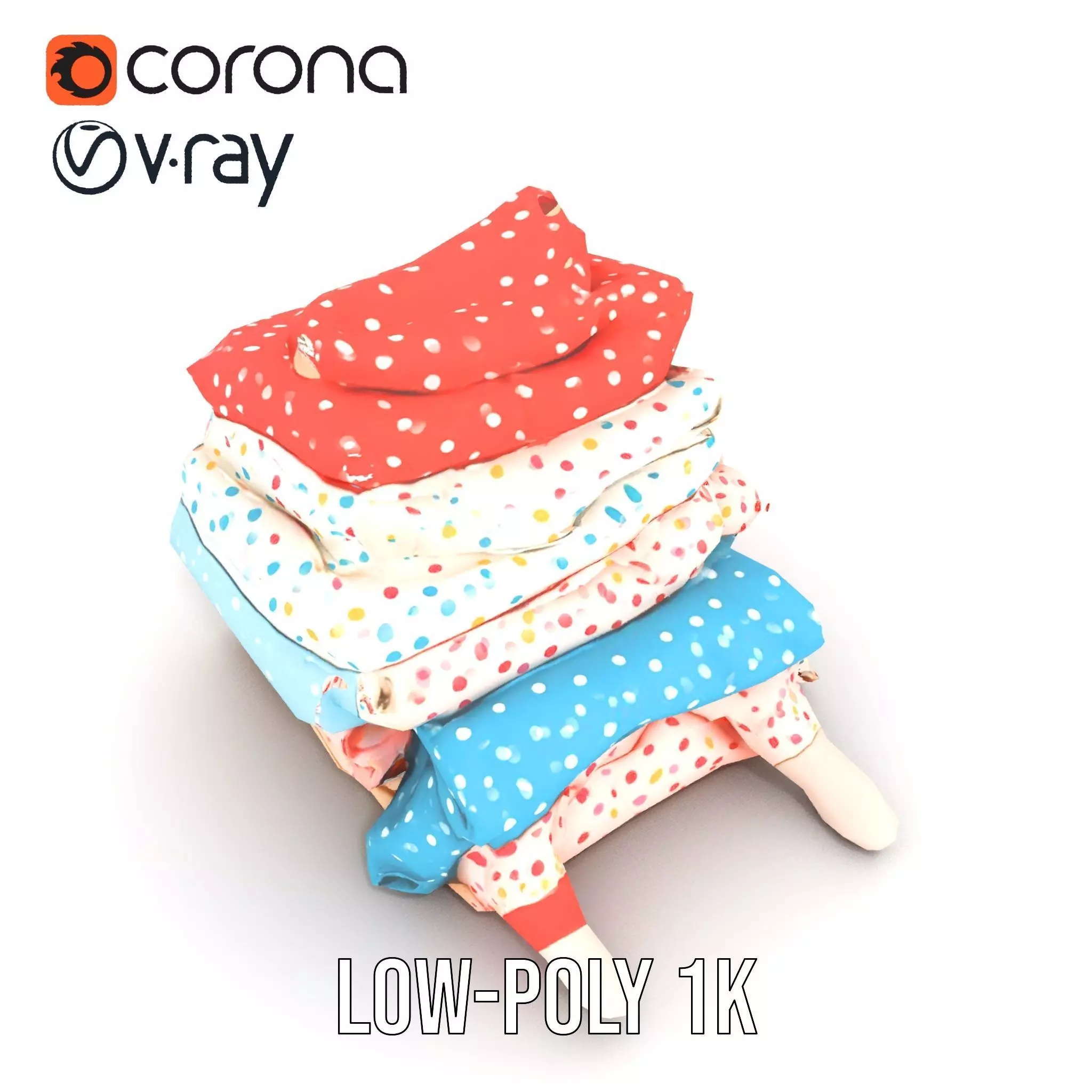 Colorful Polka Dot Fabric model pack Texture_22