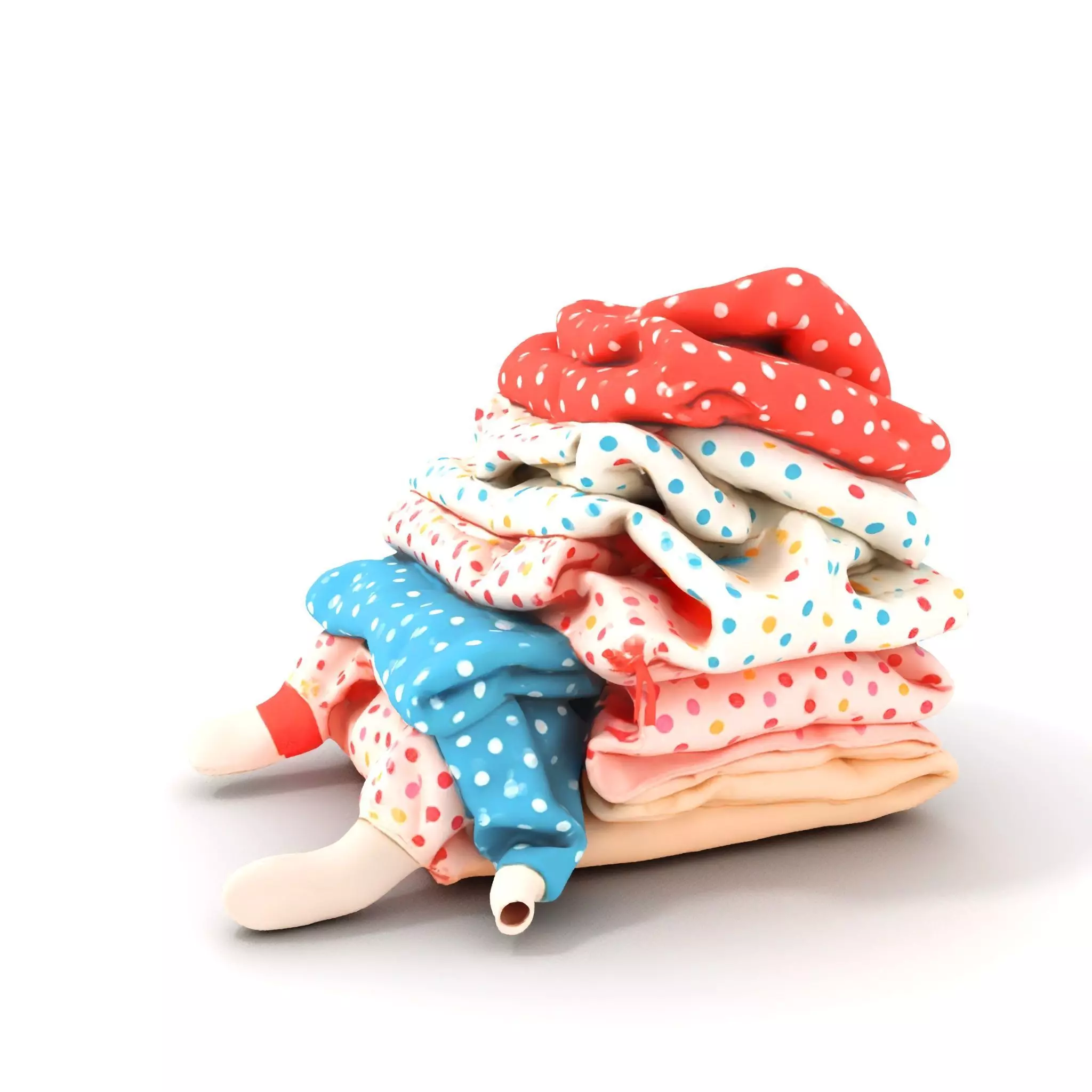 Colorful Polka Dot Fabric model pack Texture_0