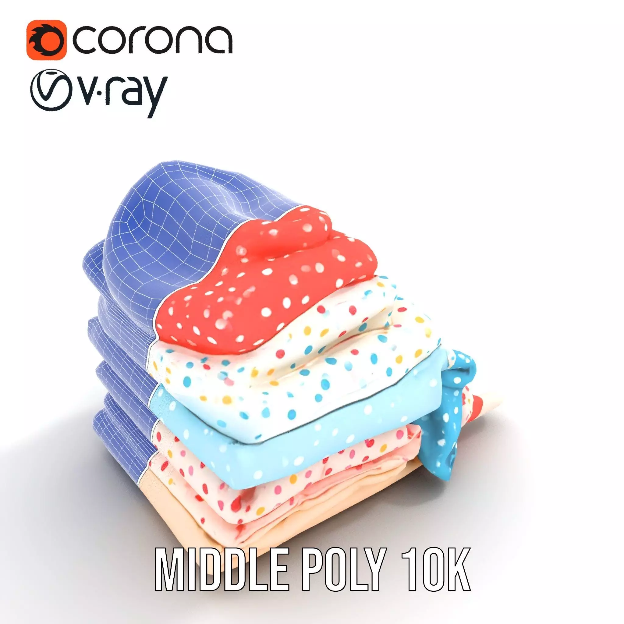 Colorful Polka Dot Fabric model pack Texture_13