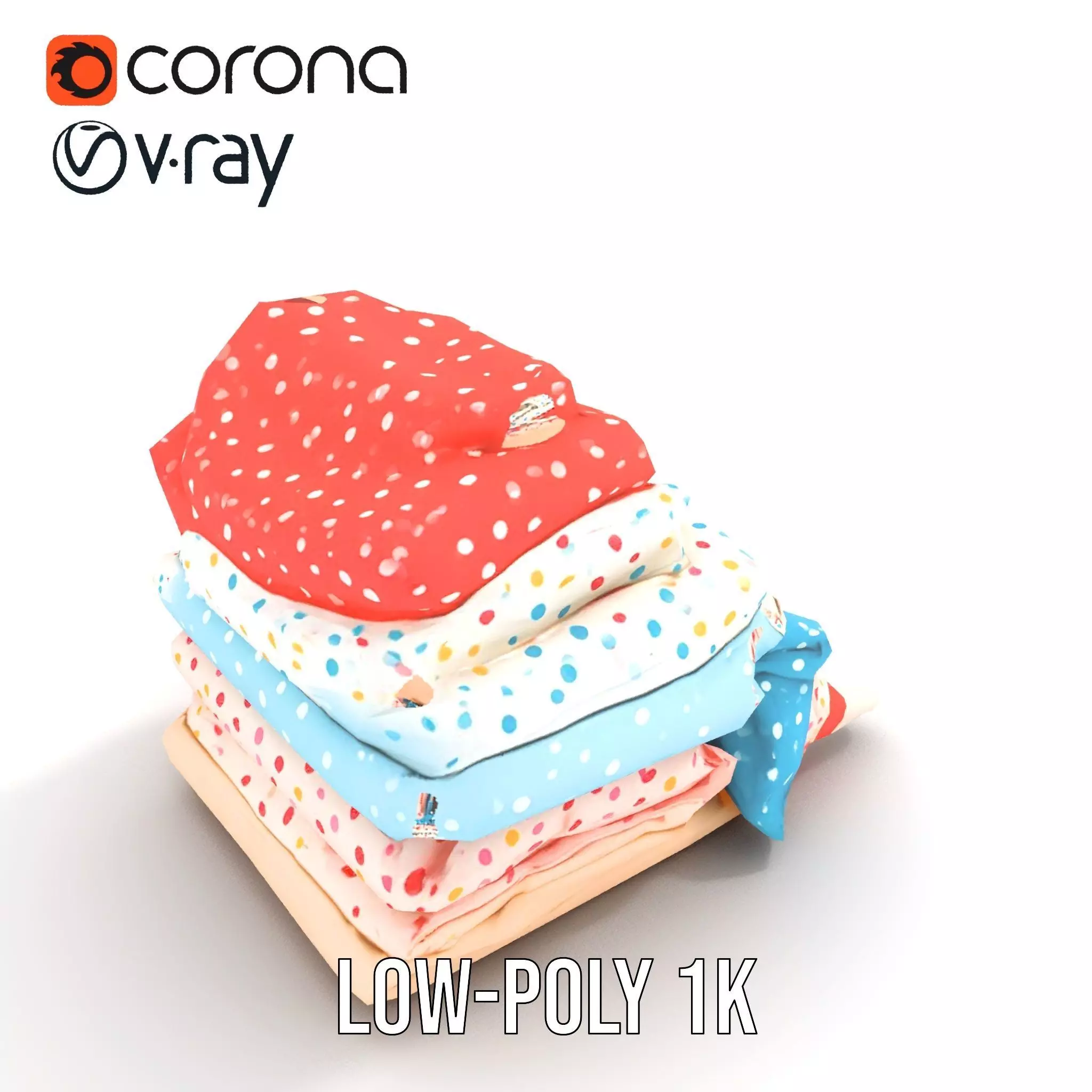 Colorful Polka Dot Fabric model pack Texture_12