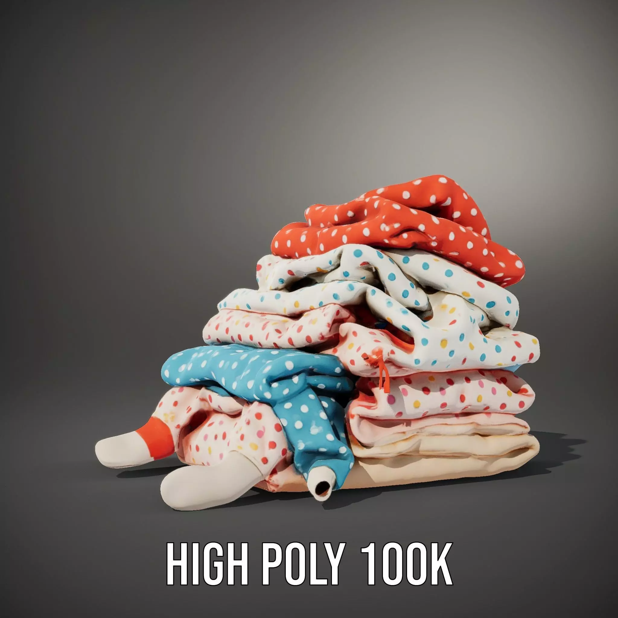 Colorful Polka Dot Fabric model pack Texture_8