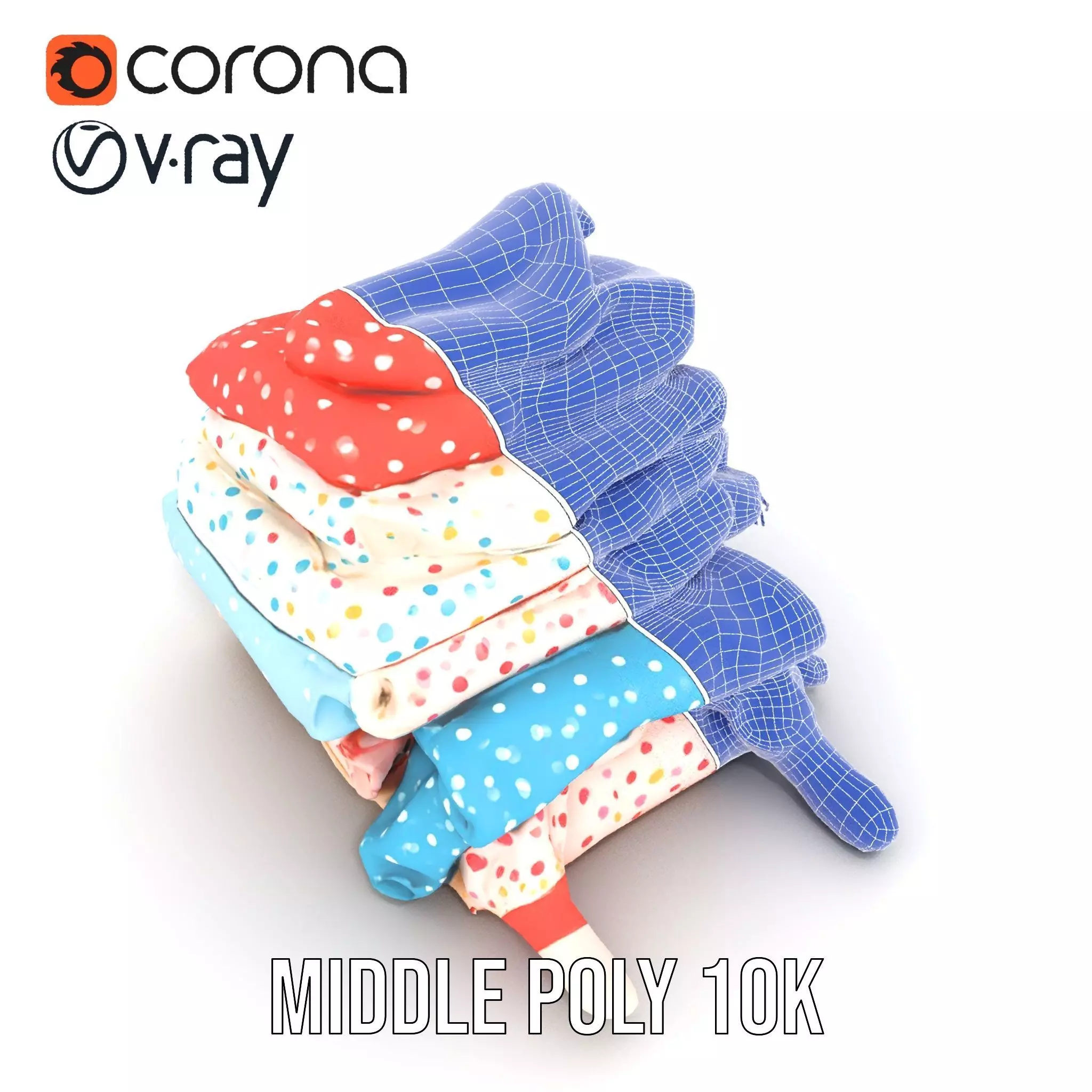 Colorful Polka Dot Fabric model pack Texture_19