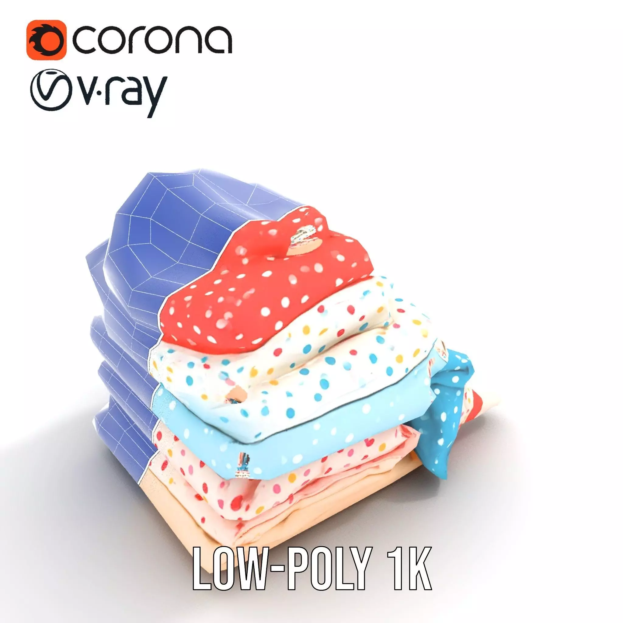 Colorful Polka Dot Fabric model pack Texture_25