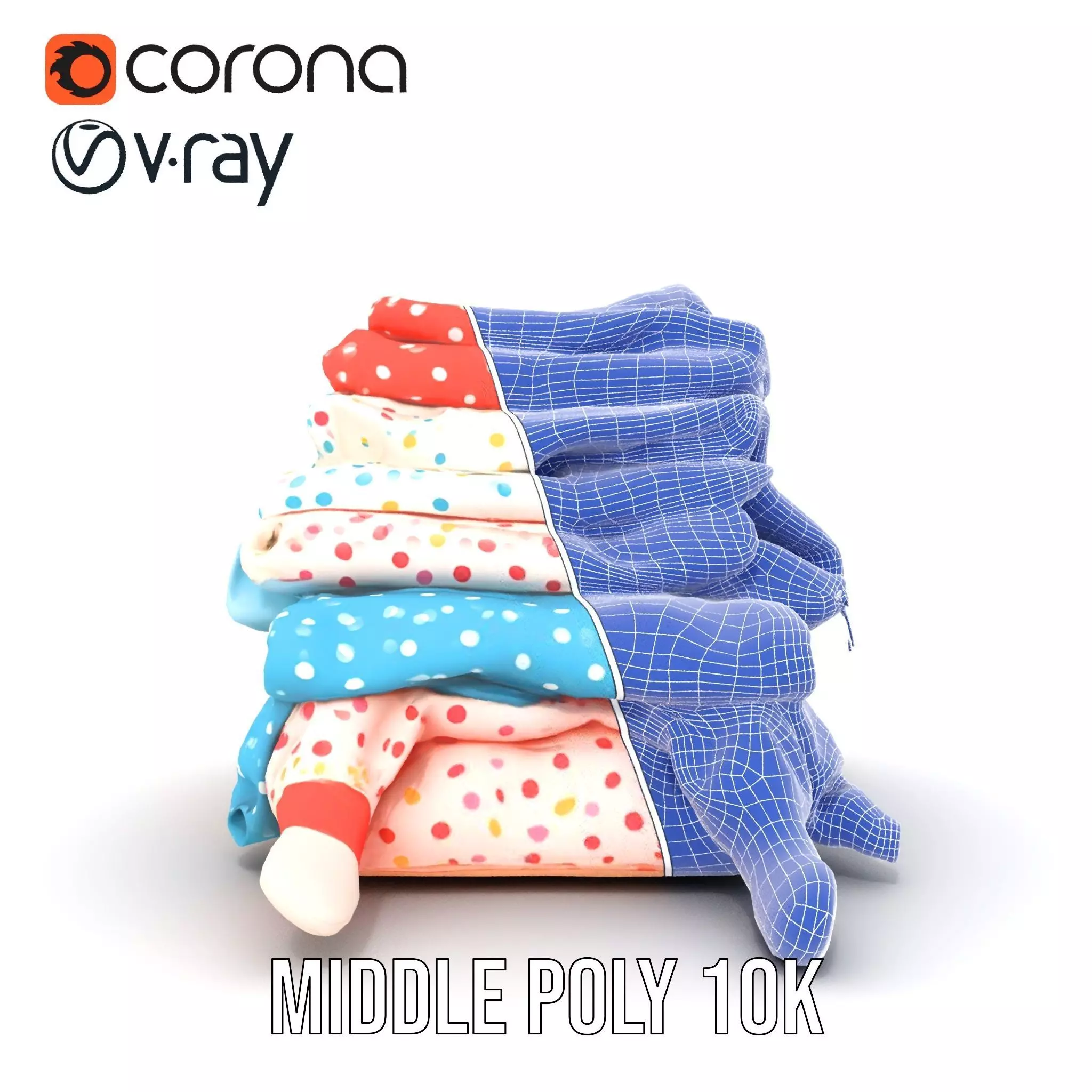 Colorful Polka Dot Fabric model pack Texture_30