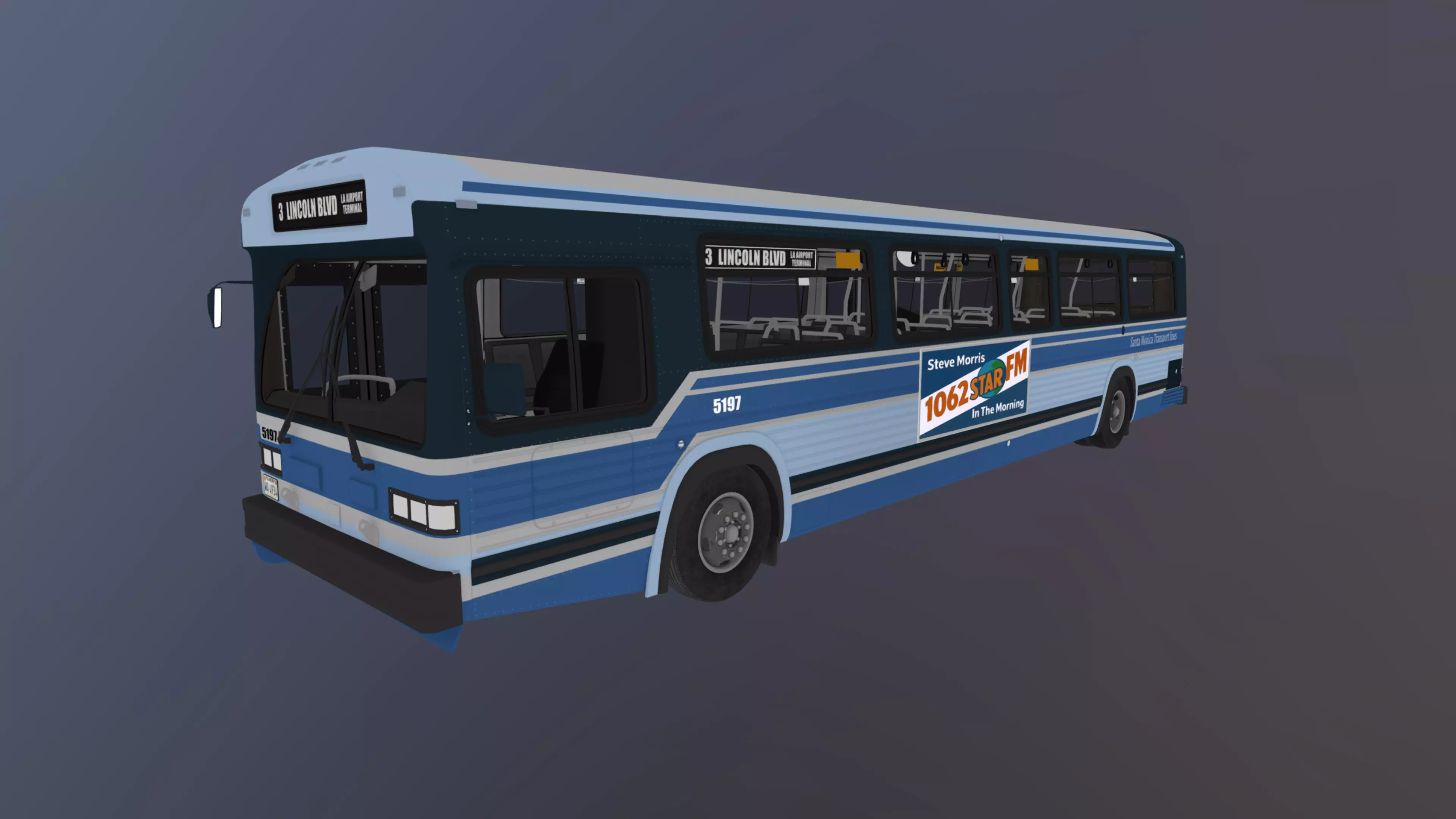 City Bus Low-poly 3D model_47