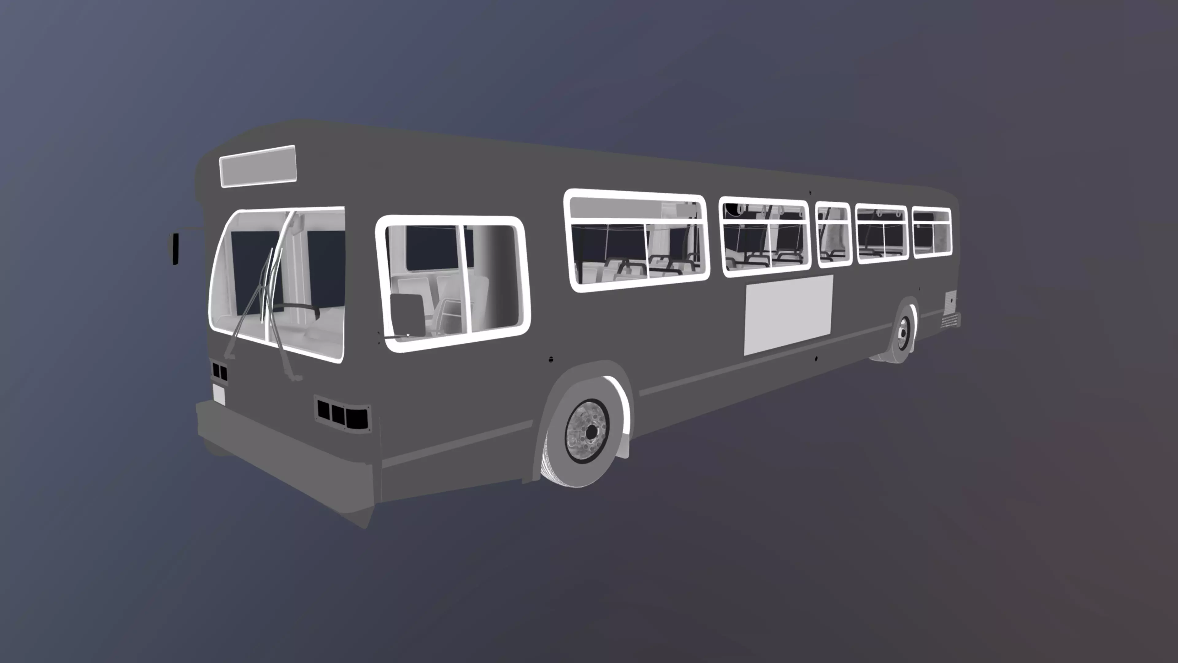City Bus Low-poly 3D model_49