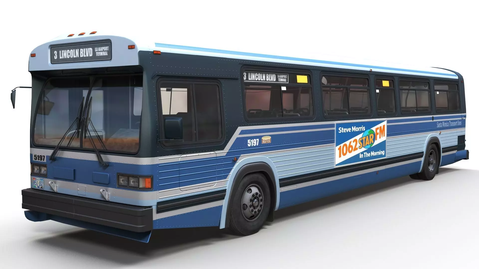 City Bus Low-poly 3D model_1