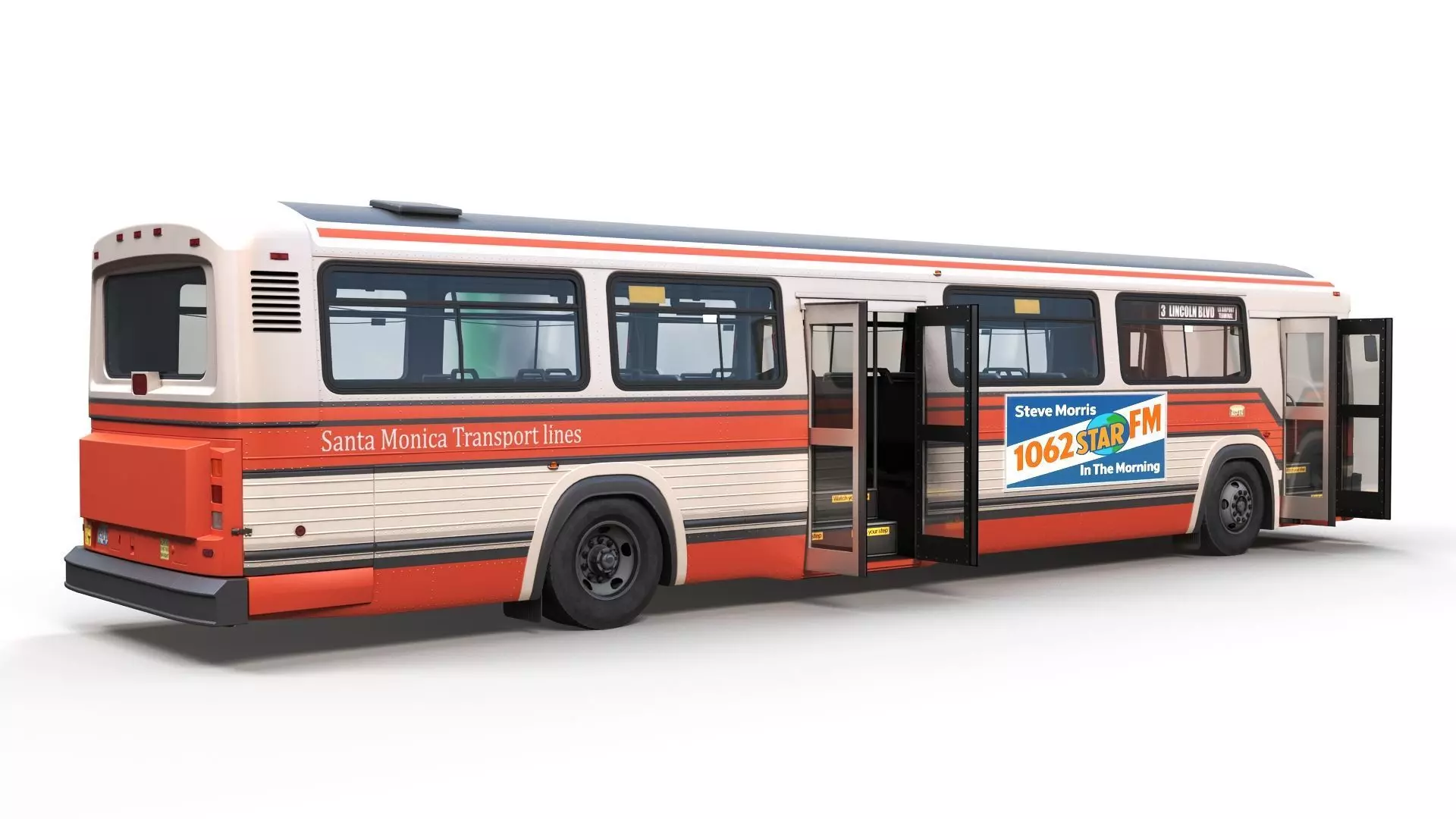 City Bus Low-poly 3D model_8