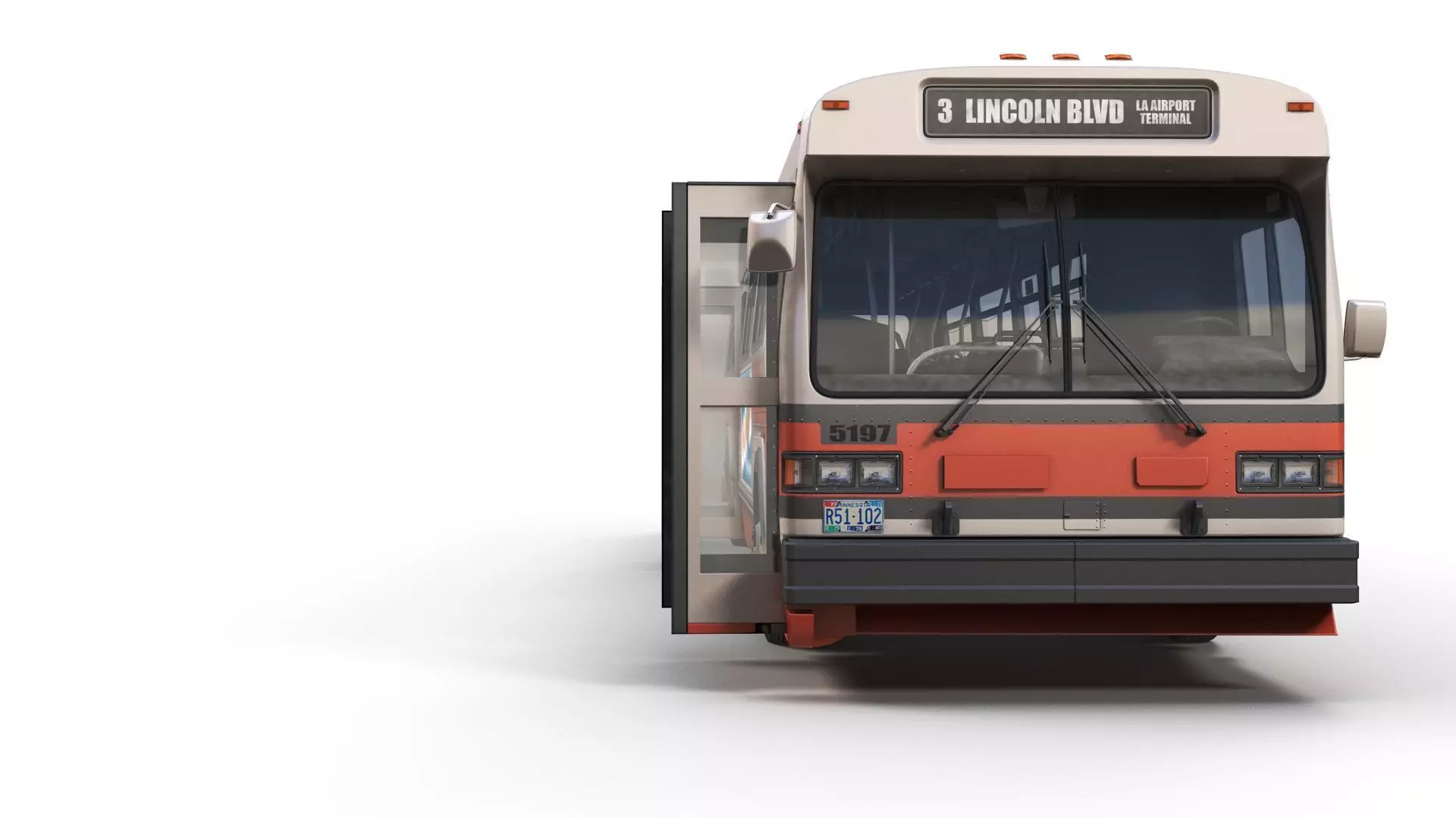 City Bus Low-poly 3D model_10