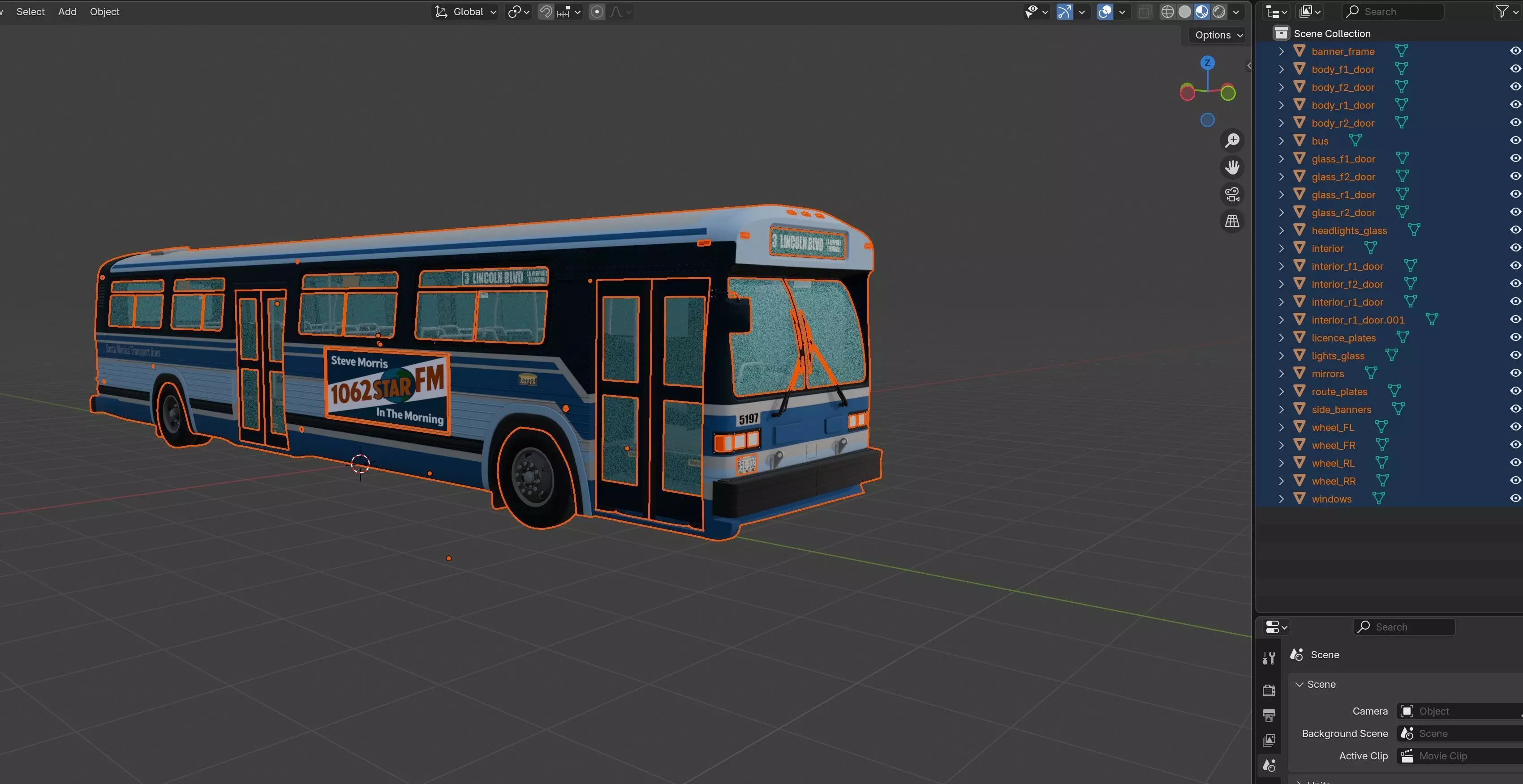 City Bus Low-poly 3D model_51