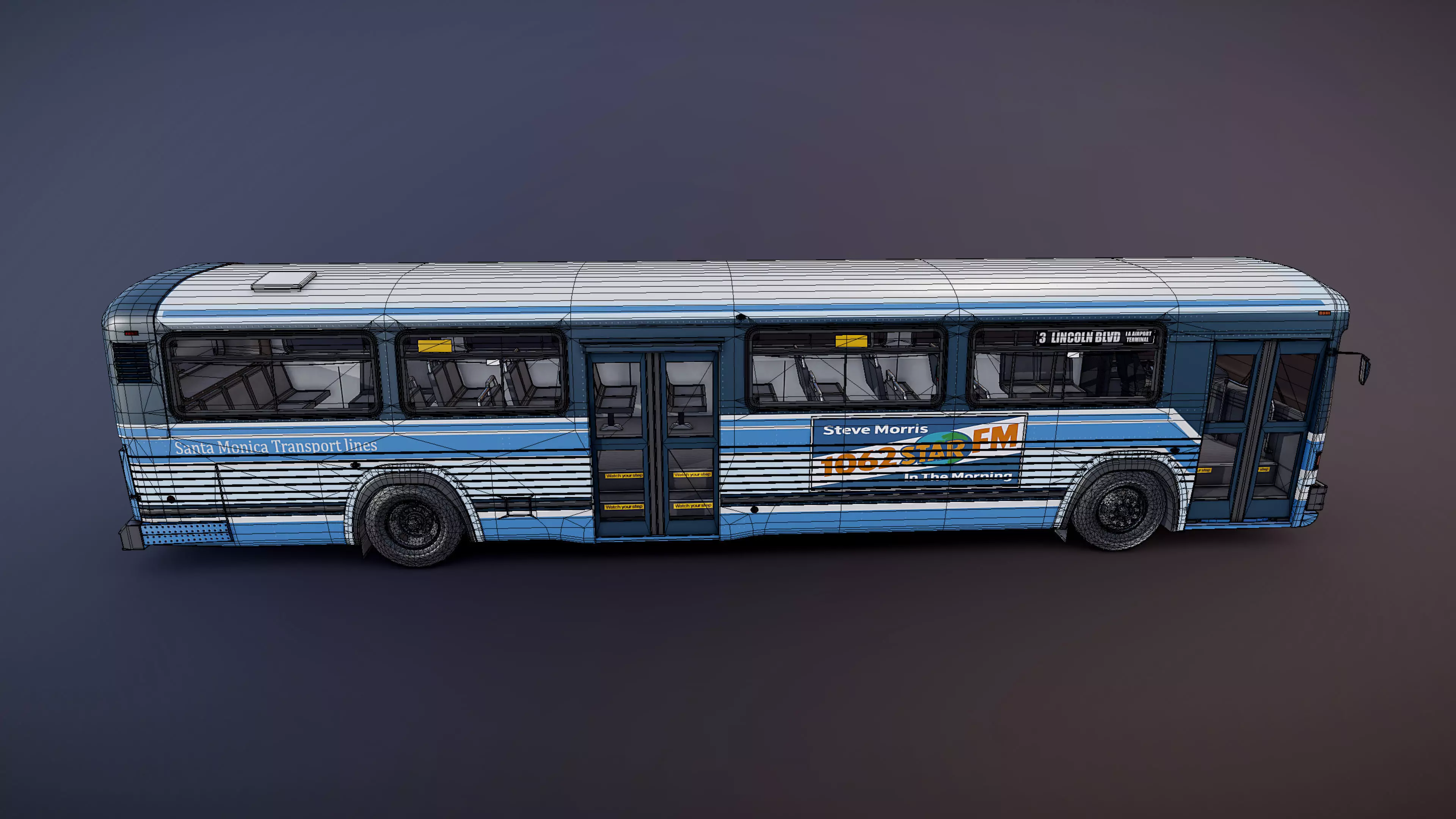 City Bus Low-poly 3D model_35