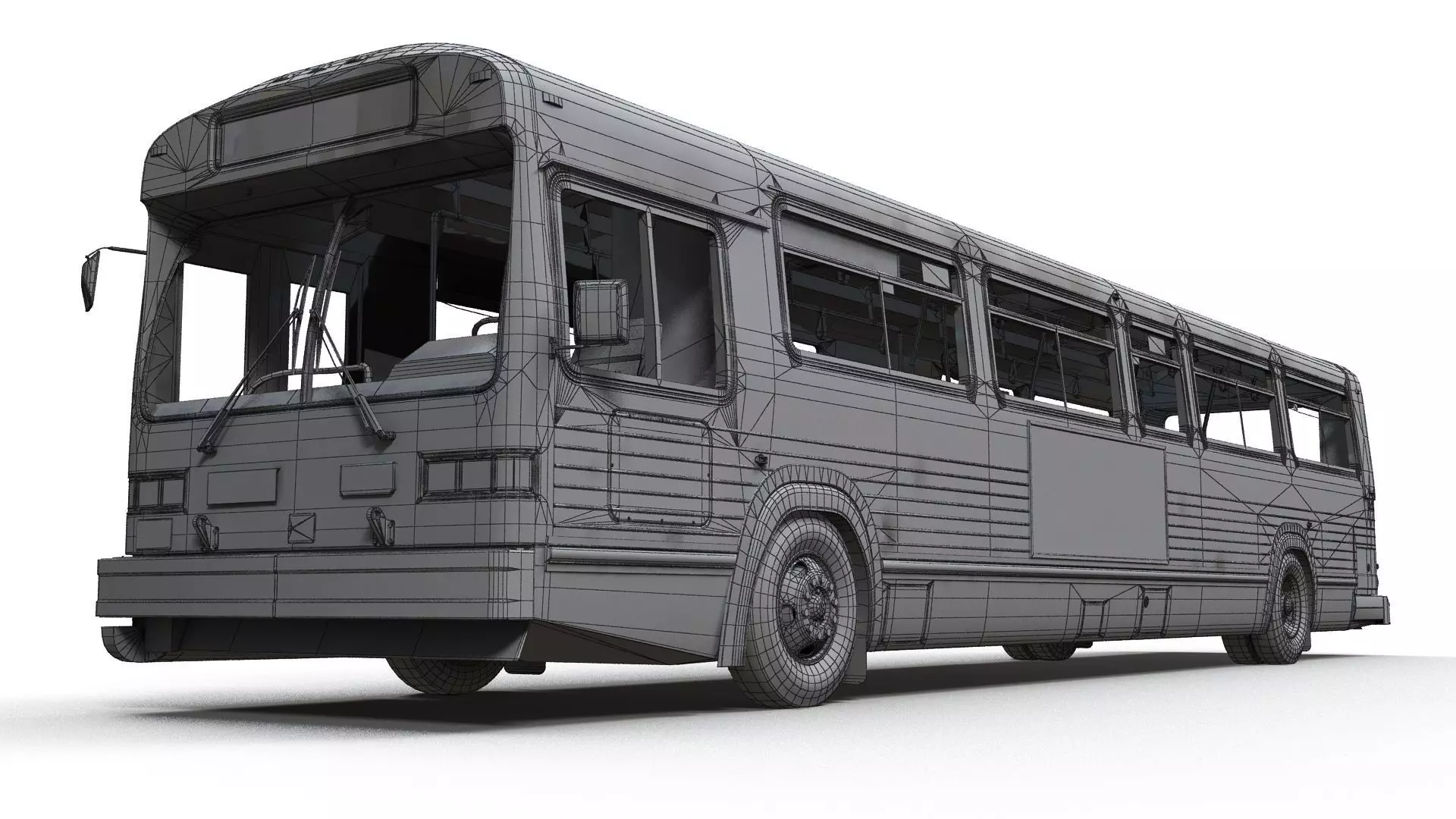 City Bus Low-poly 3D model_17