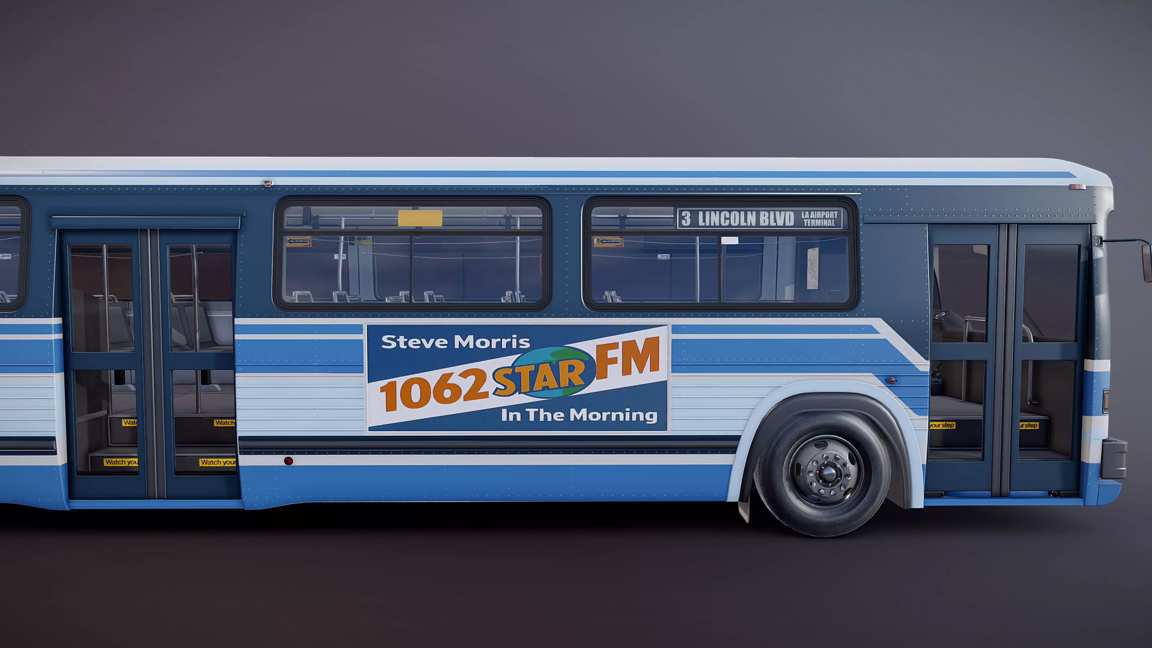 City Bus Low-poly 3D model_28