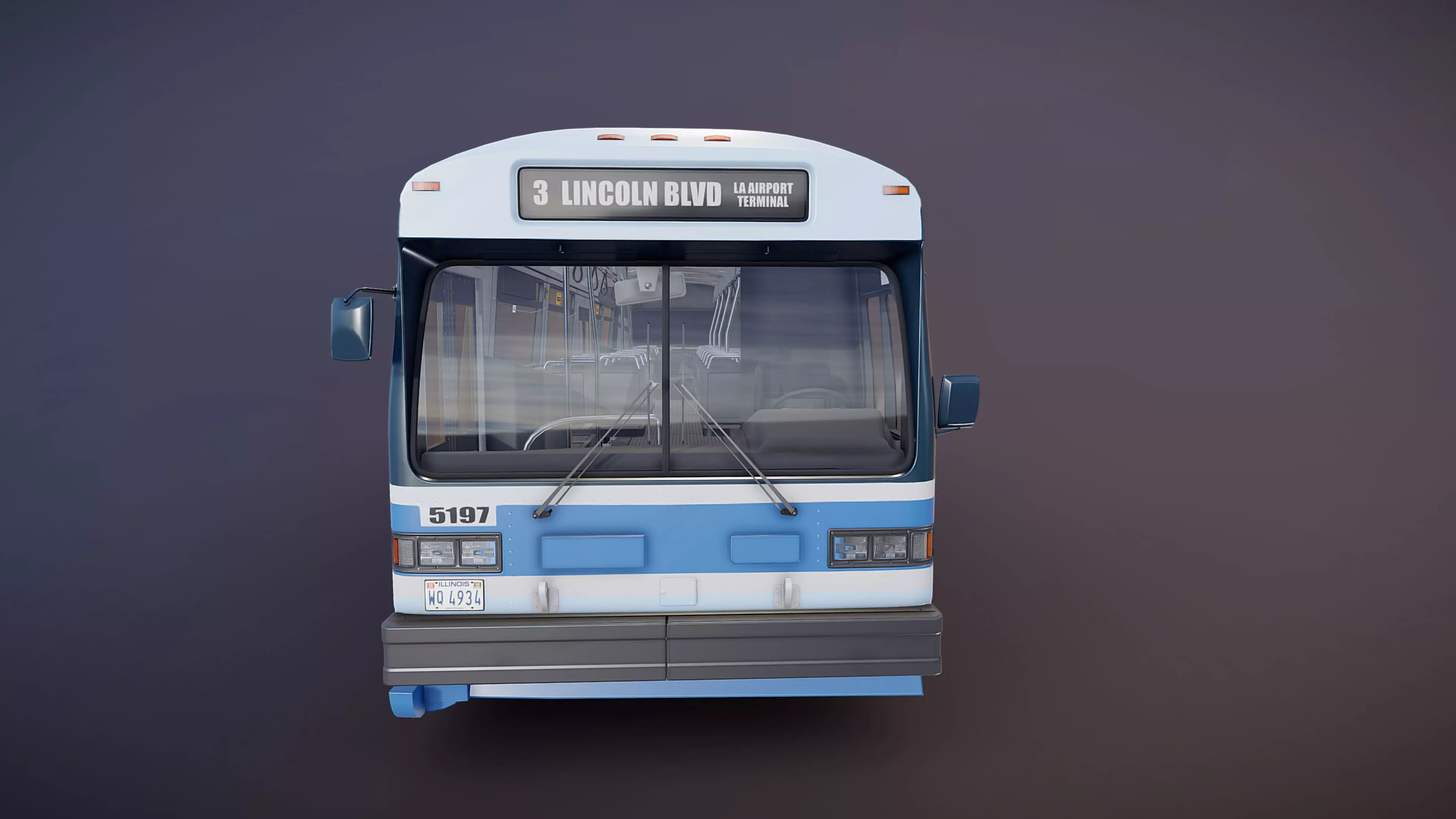 City Bus Low-poly 3D model_22