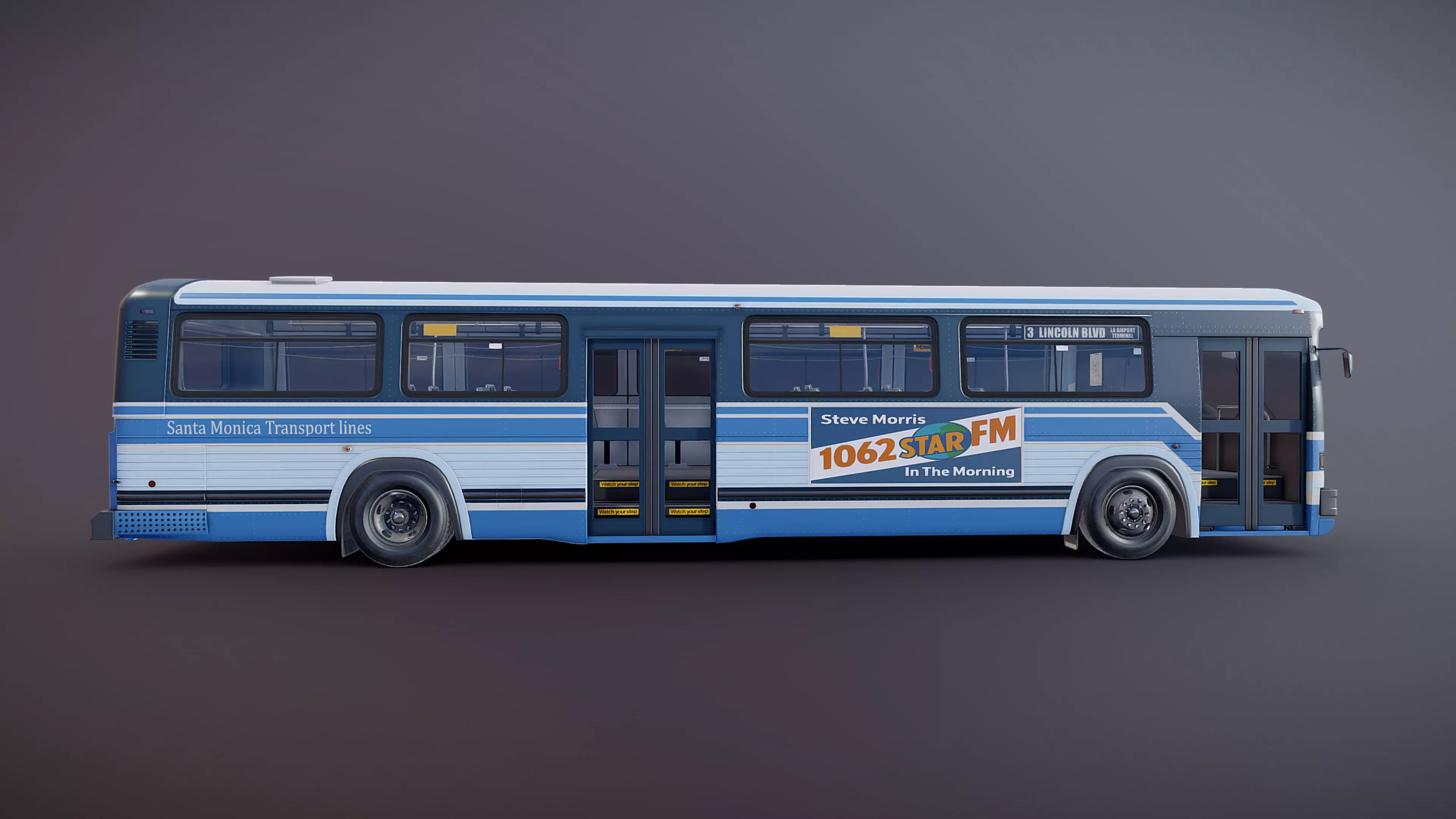 City Bus Low-poly 3D model_23