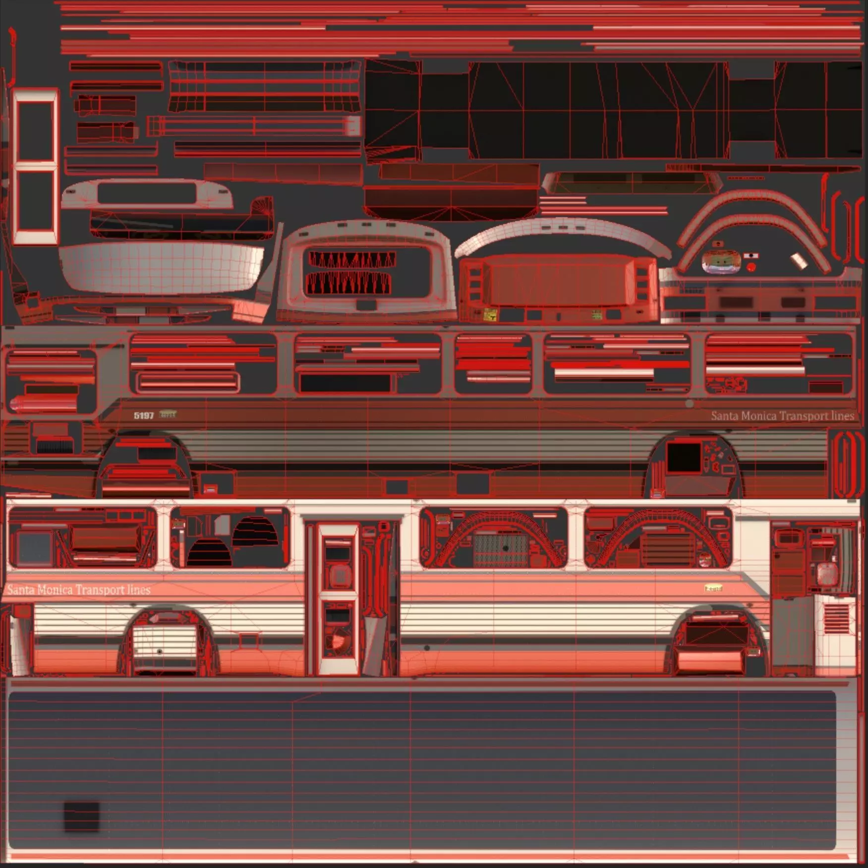 City Bus Low-poly 3D model_60