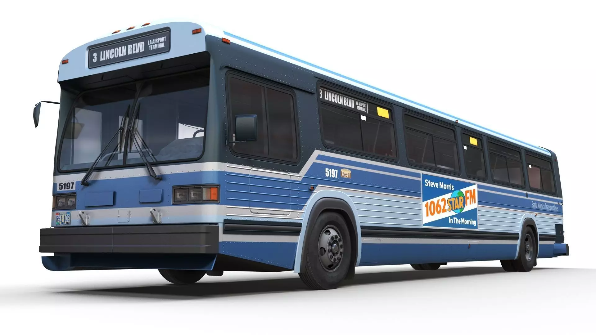City Bus Low-poly 3D model_7