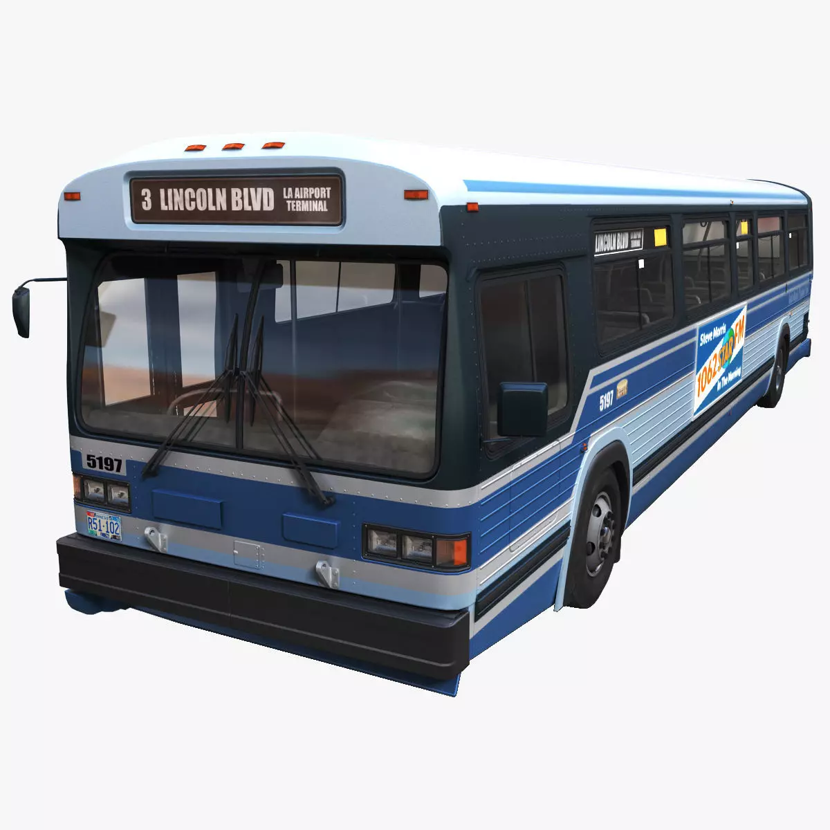 City Bus Low-poly 3D model_0
