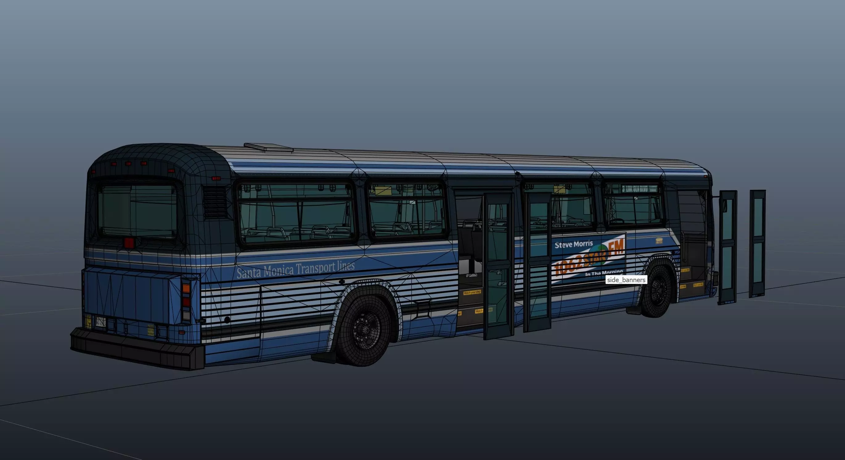 City Bus Low-poly 3D model_55
