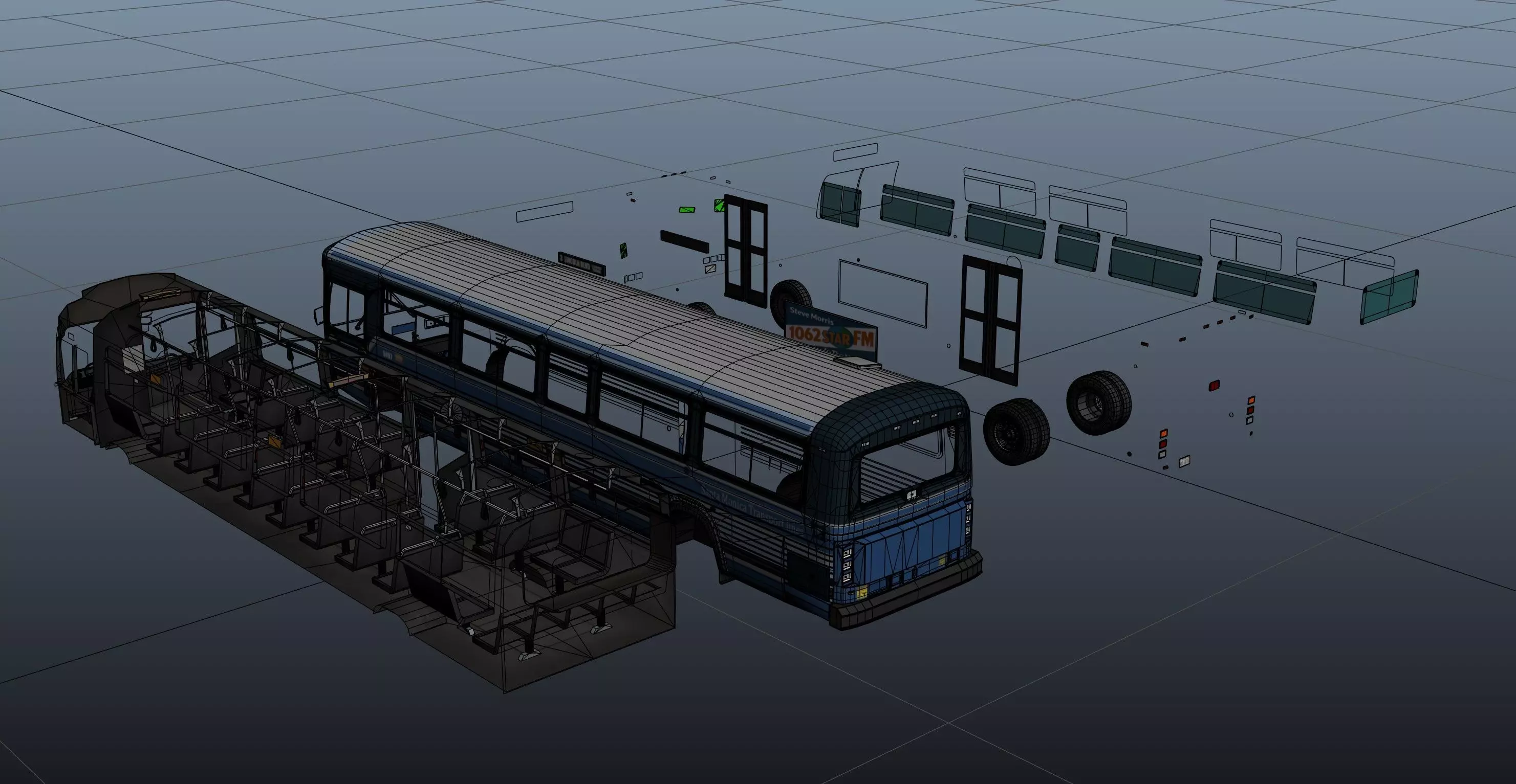City Bus Low-poly 3D model_57