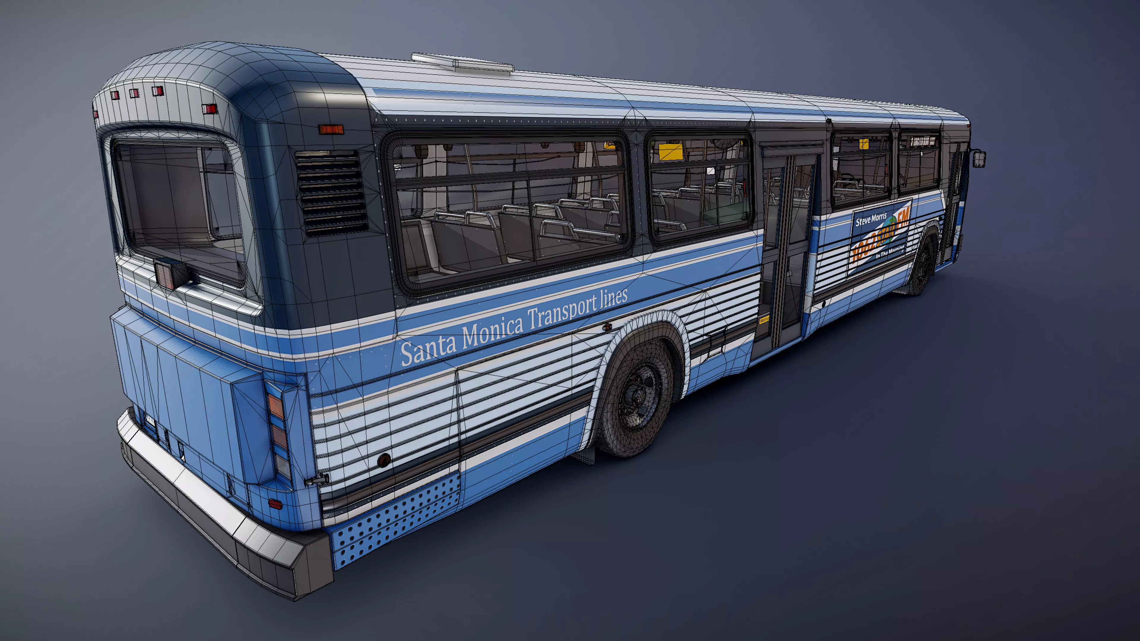 City Bus Low-poly 3D model_34