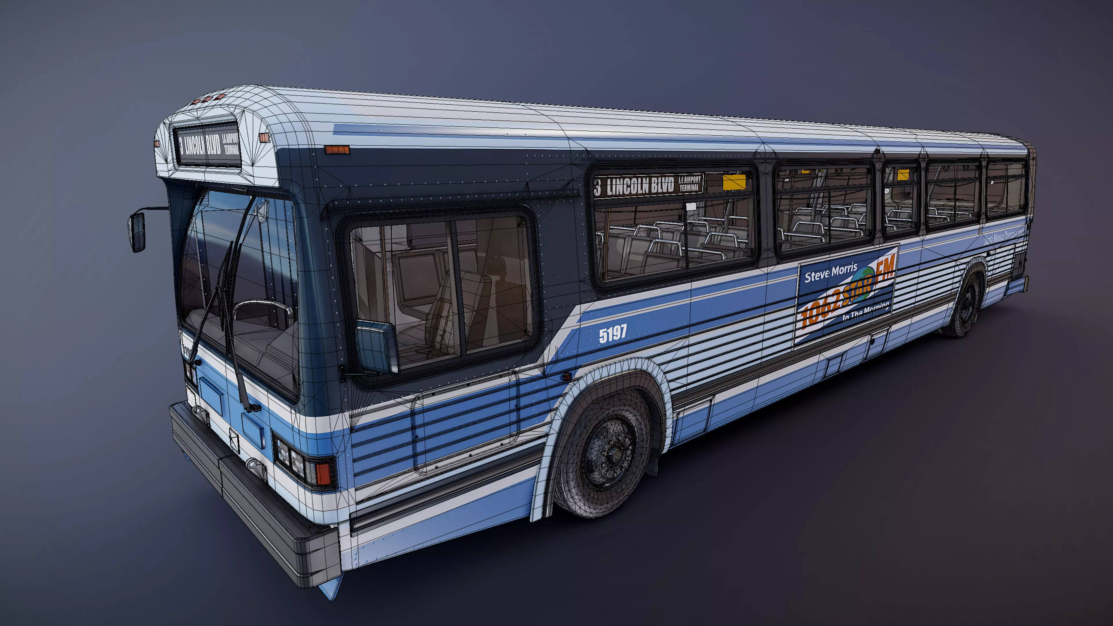 City Bus Low-poly 3D model_33