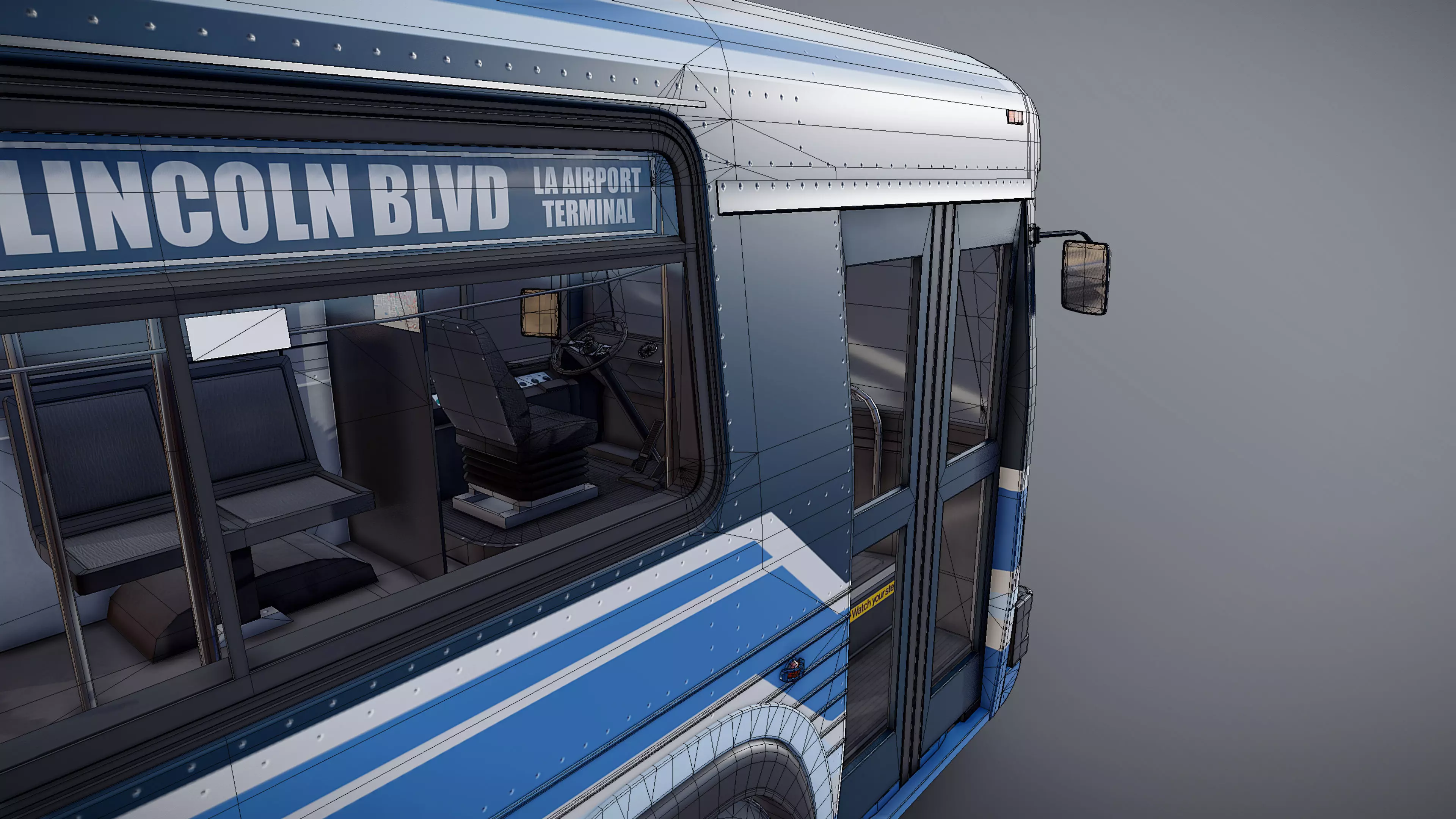 City Bus Low-poly 3D model_42