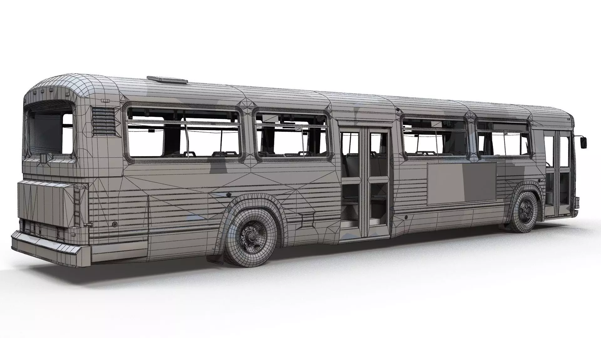 City Bus Low-poly 3D model_12