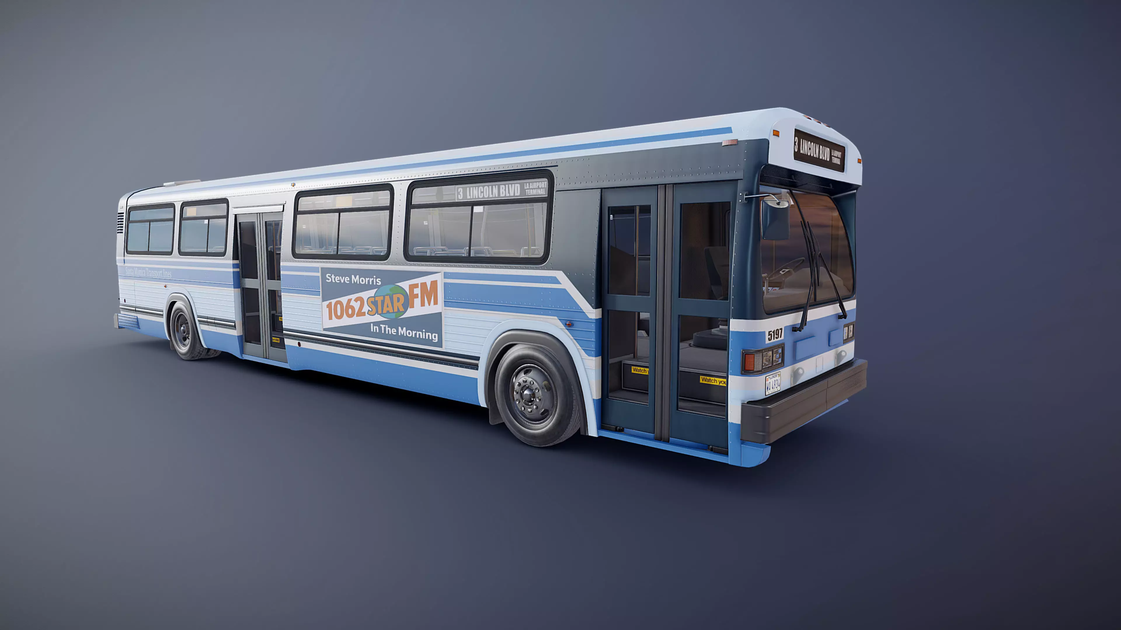 City Bus Low-poly 3D model_18
