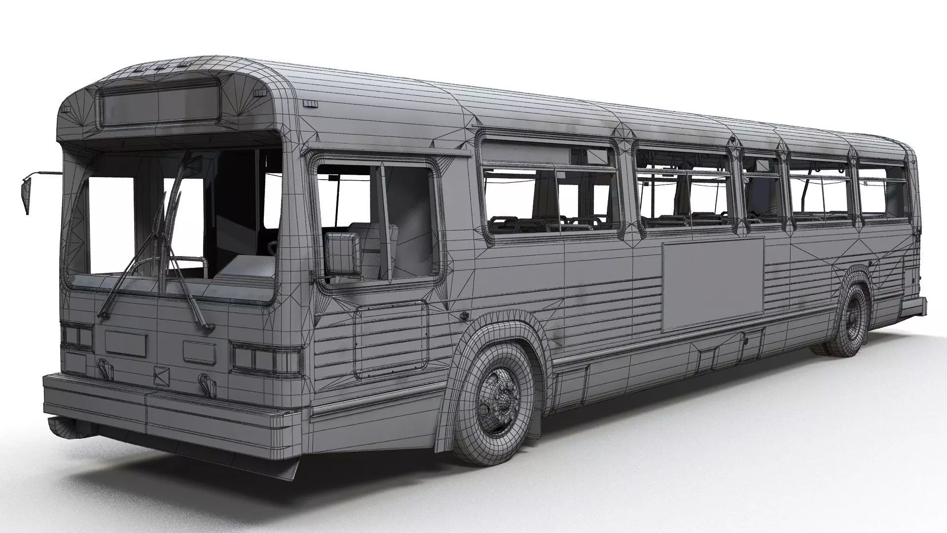 City Bus Low-poly 3D model_11
