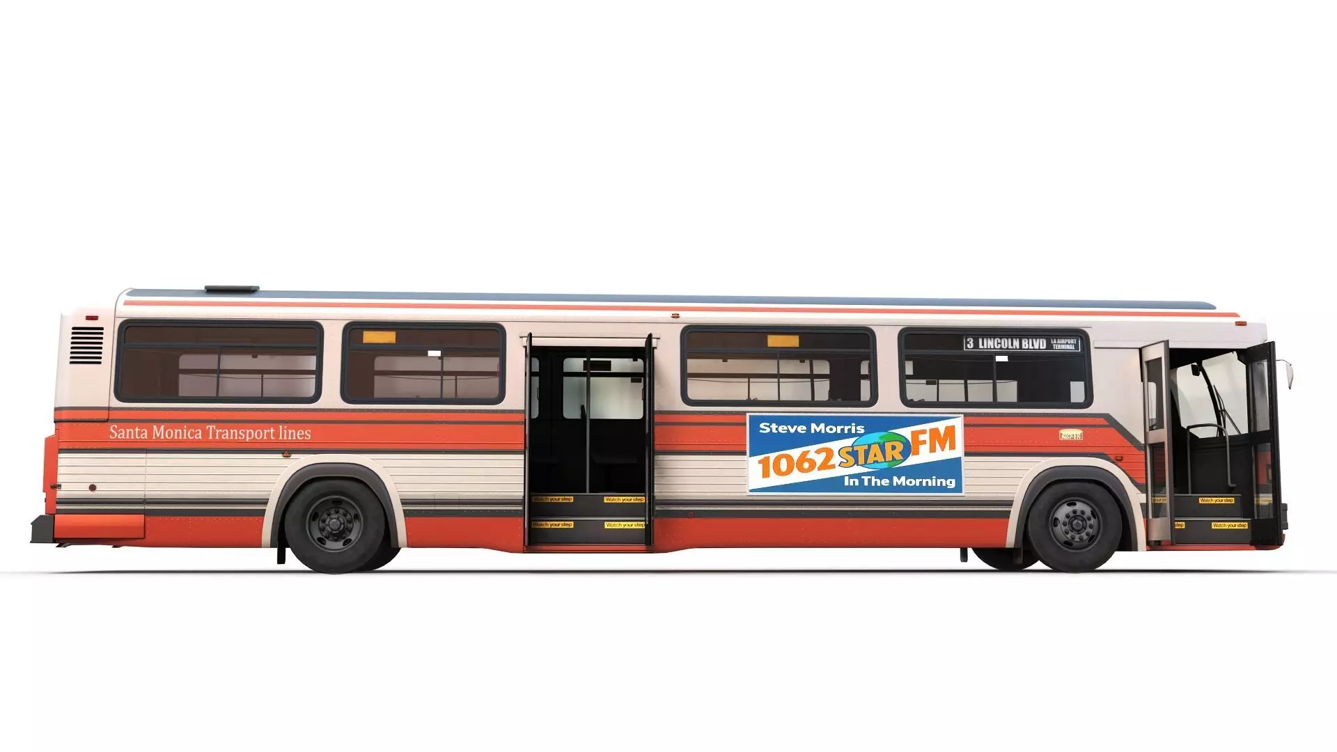 City Bus Low-poly 3D model_9