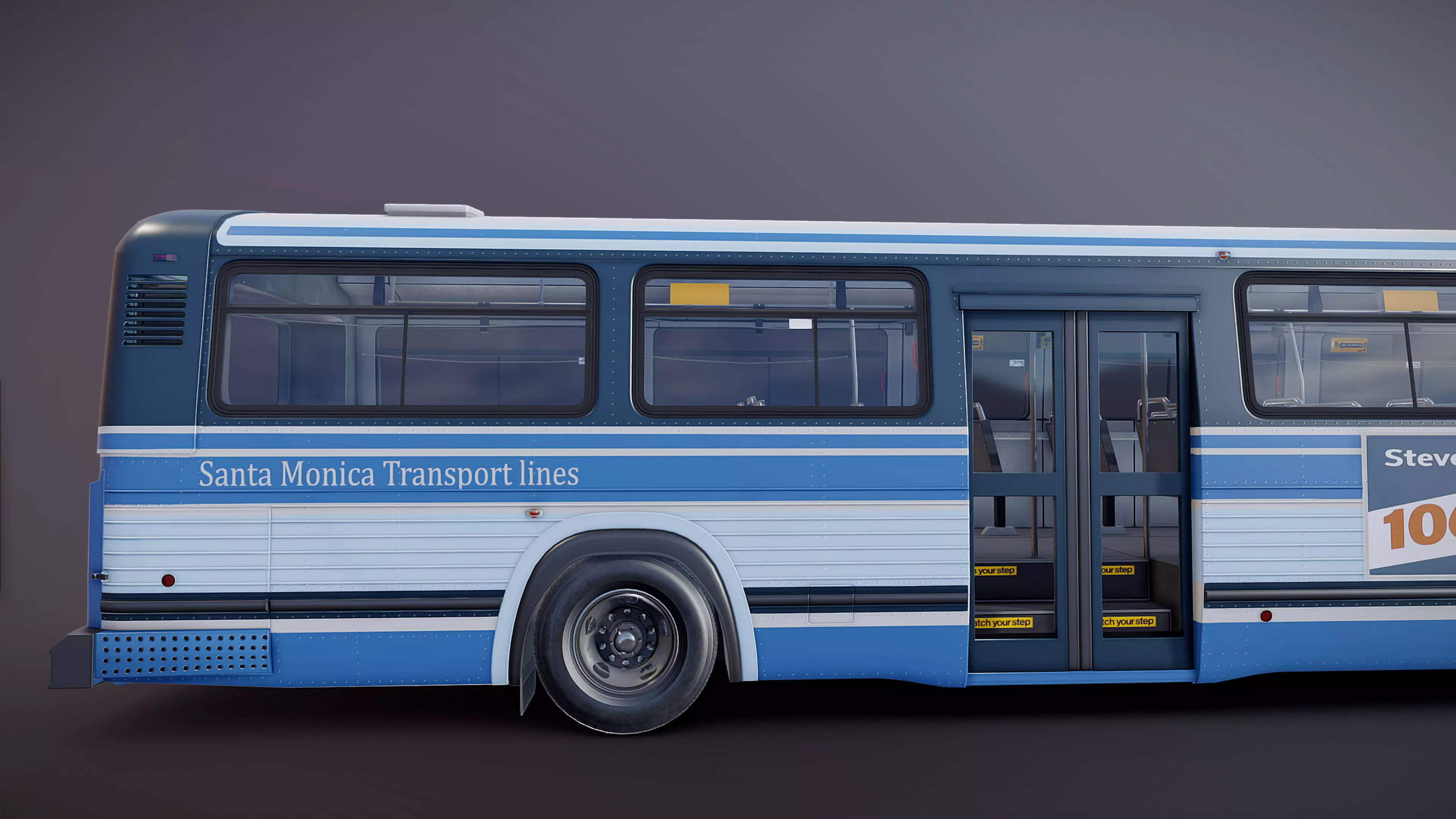 City Bus Low-poly 3D model_27
