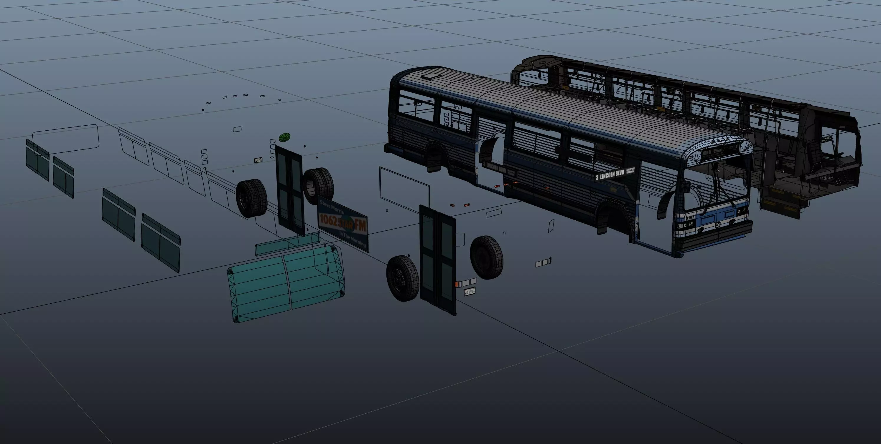 City Bus Low-poly 3D model_58