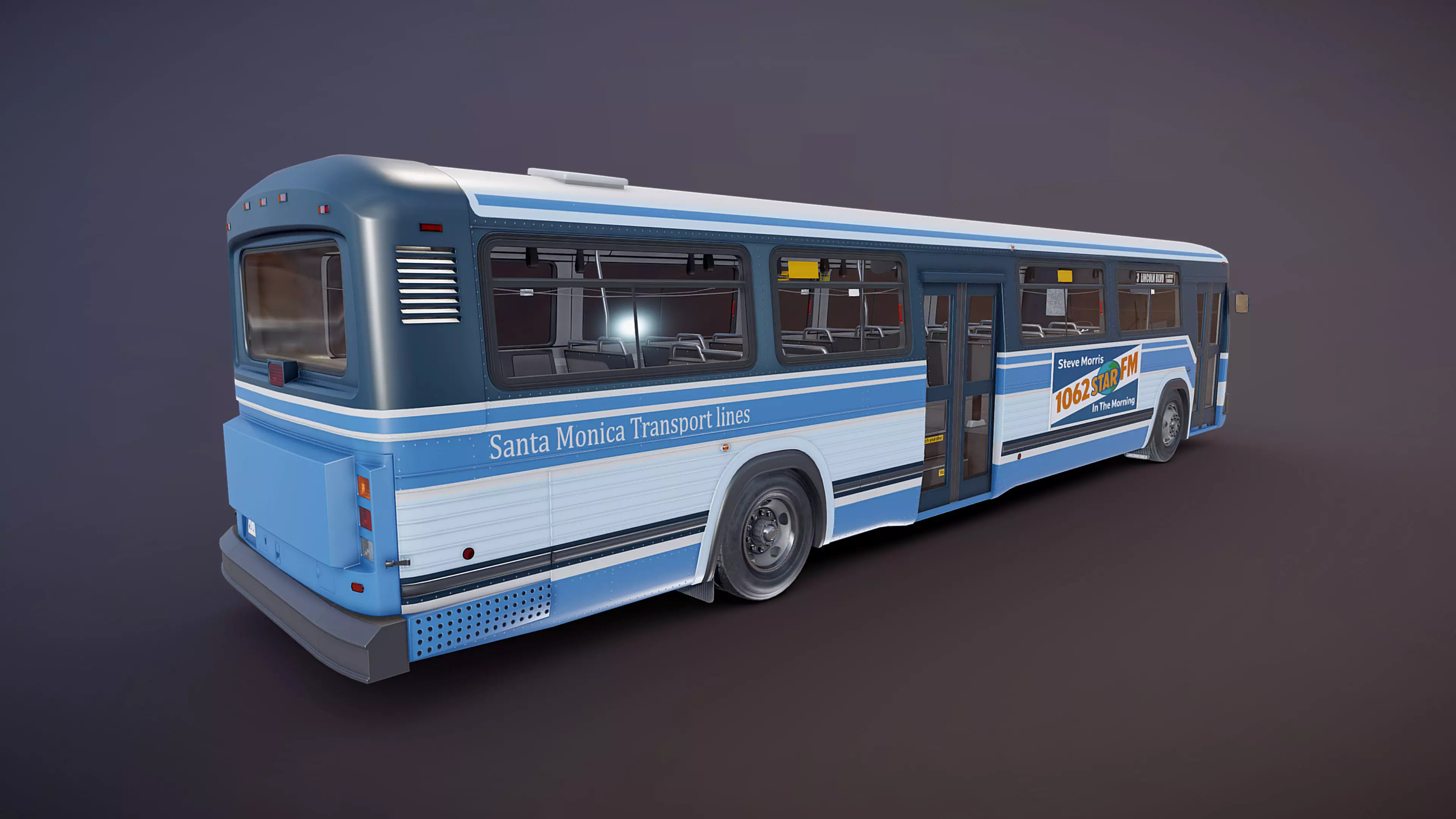 City Bus Low-poly 3D model_19
