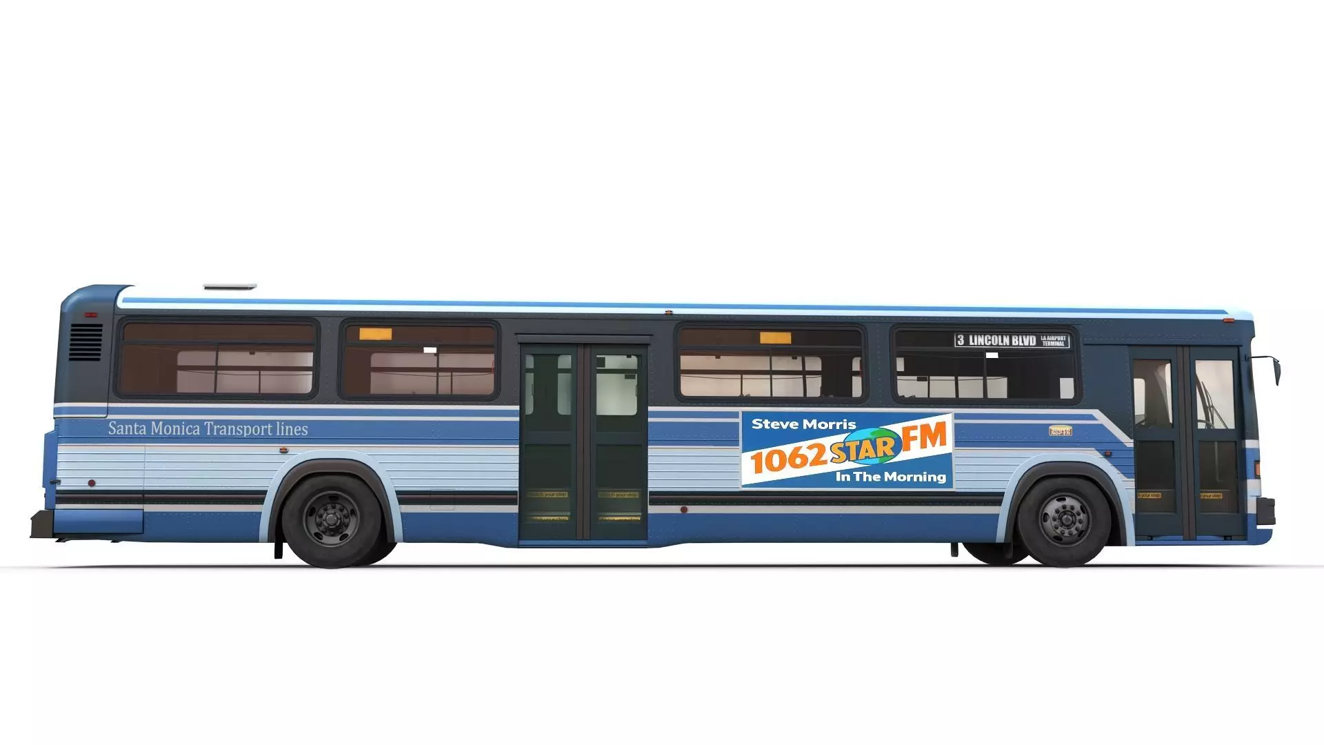 City Bus Low-poly 3D model_3