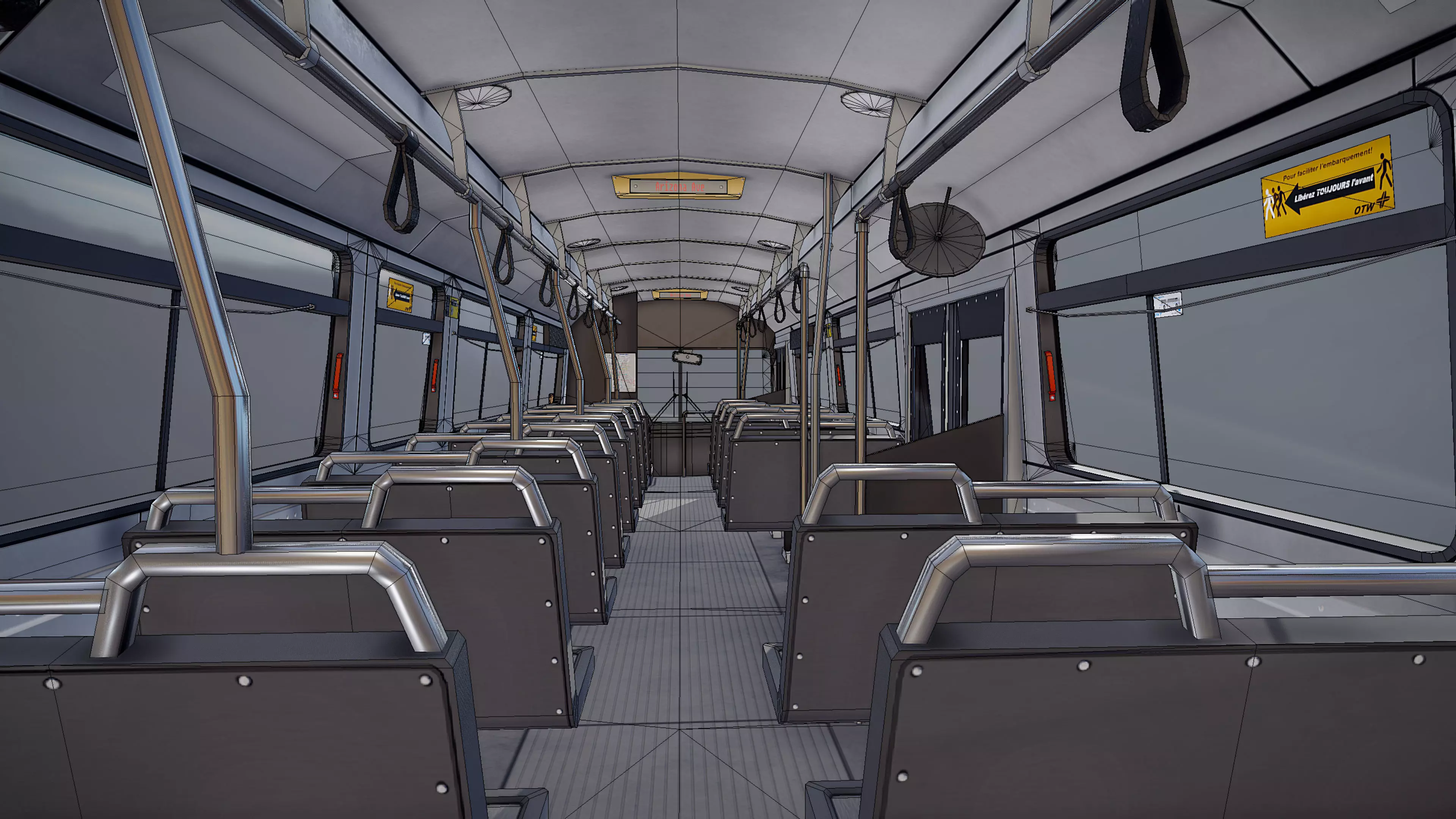City Bus Low-poly 3D model_41