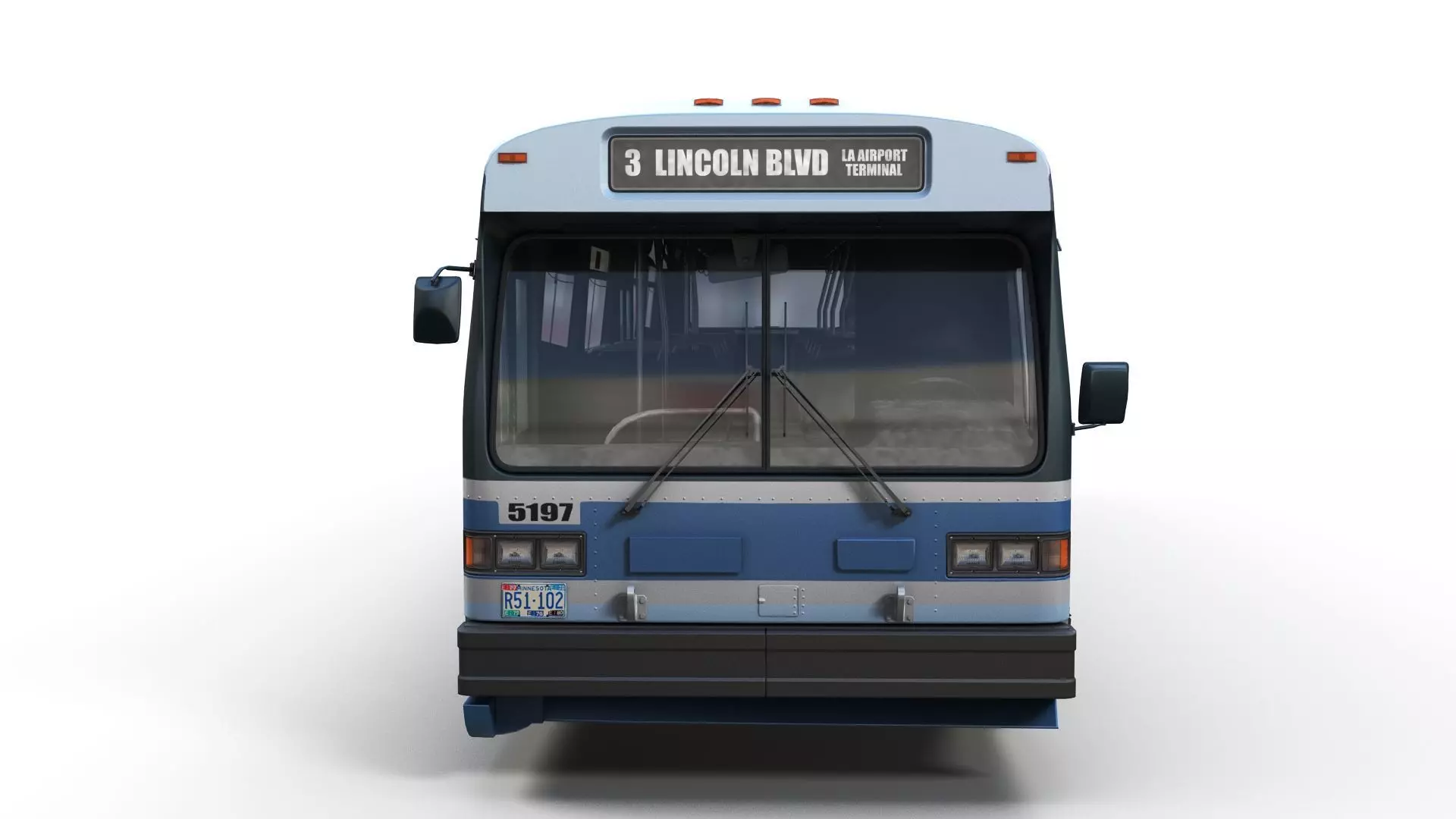 City Bus Low-poly 3D model_5