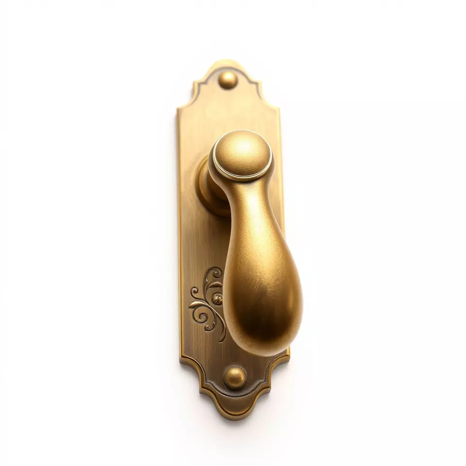 Ornate Brass Door Handle model pack Low-poly 3D model_2