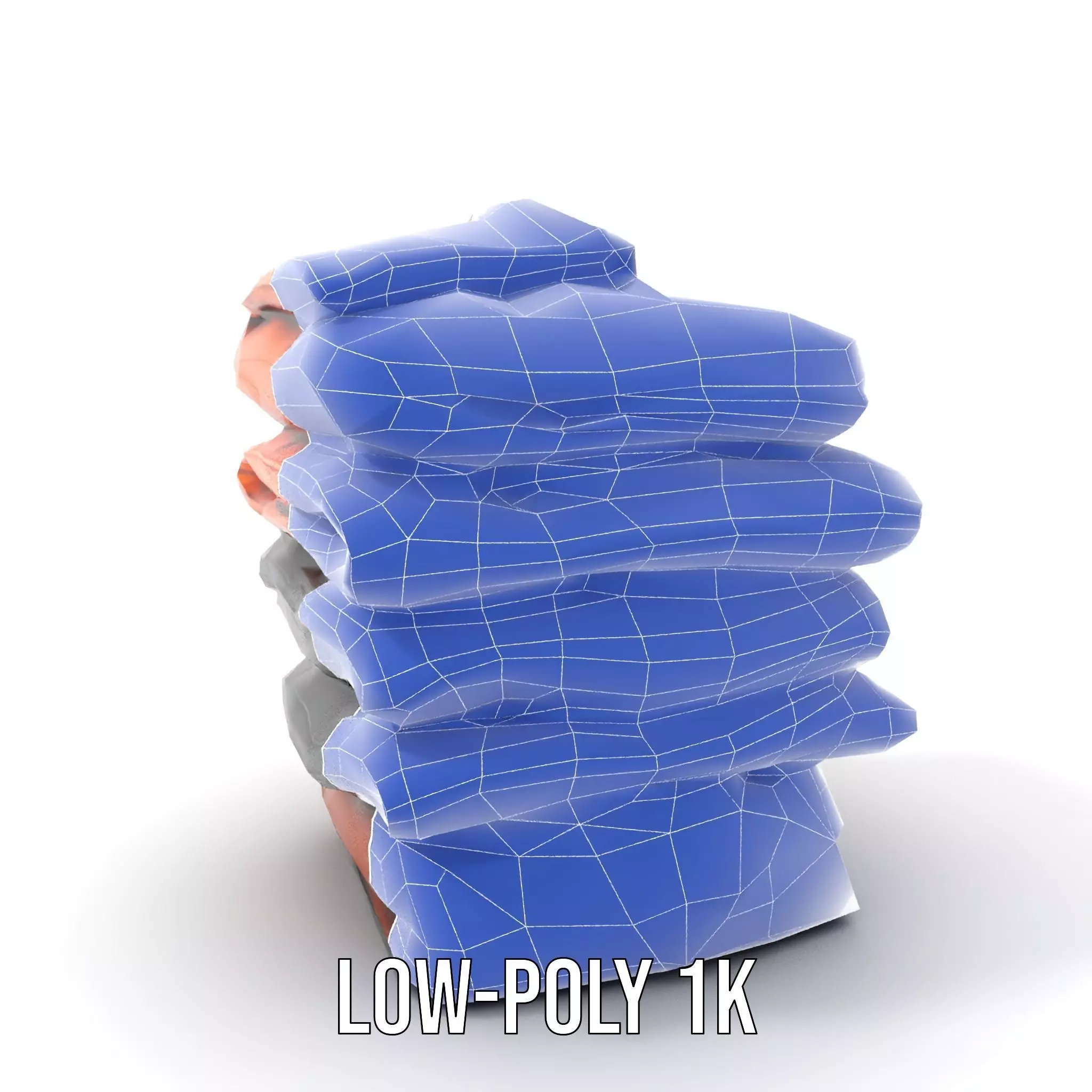 Stacked Leather Cushions model pack Low-poly 3D model_19