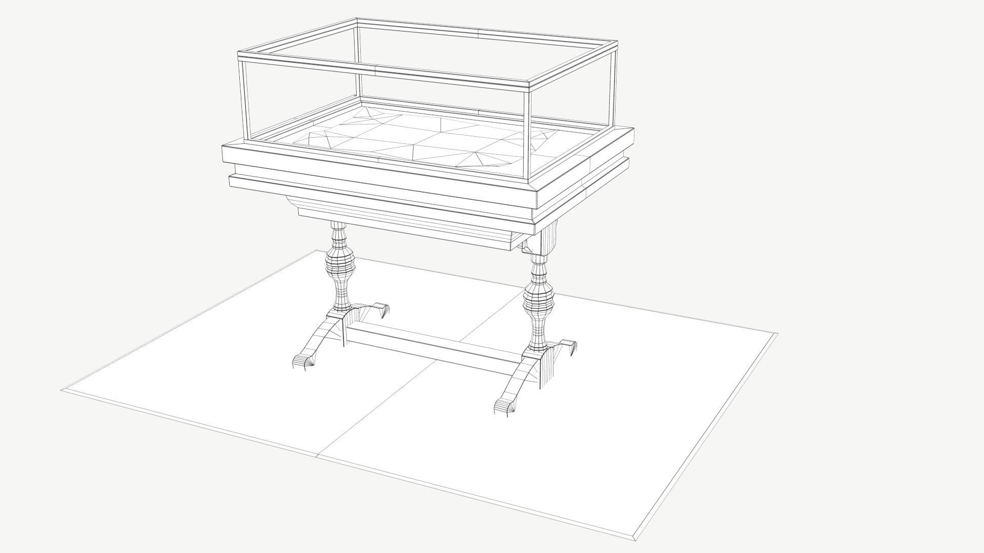 Display Case Low-poly 3D model_6
